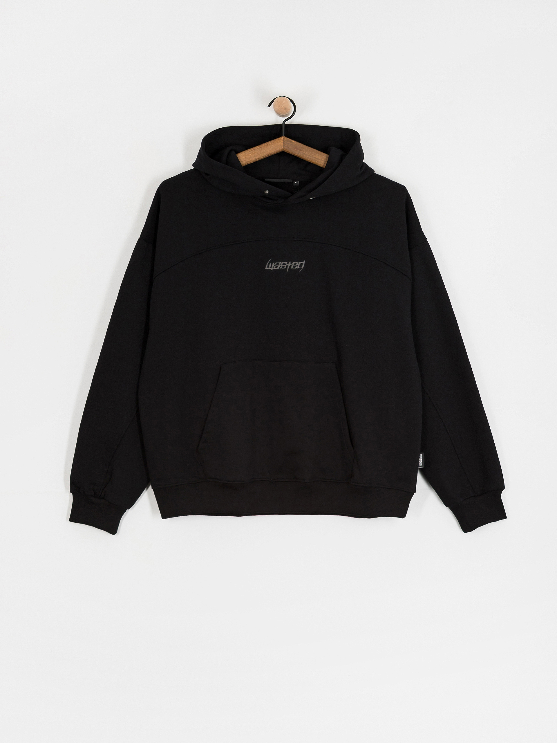 Bluza z kapturem Wasted Paris Switchblade Boxy HD (black)
