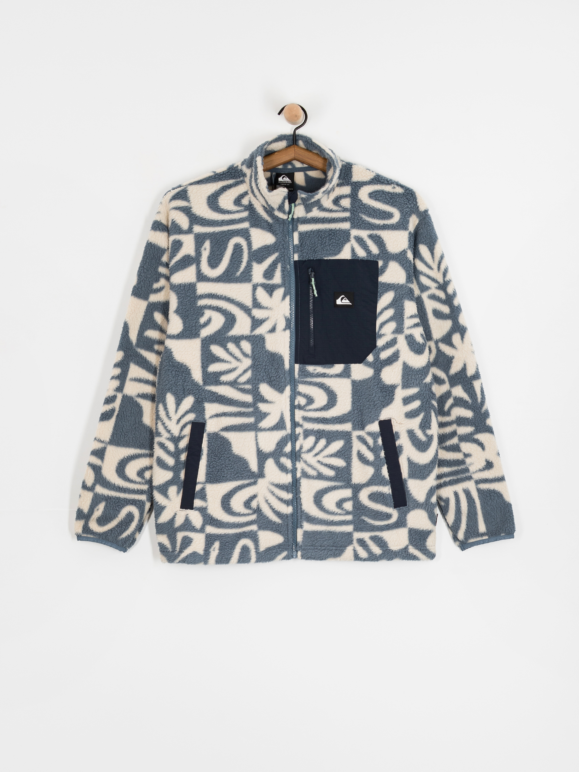 Męski Polar Quiksilver Clean Coast FZ (china blue desert checker)