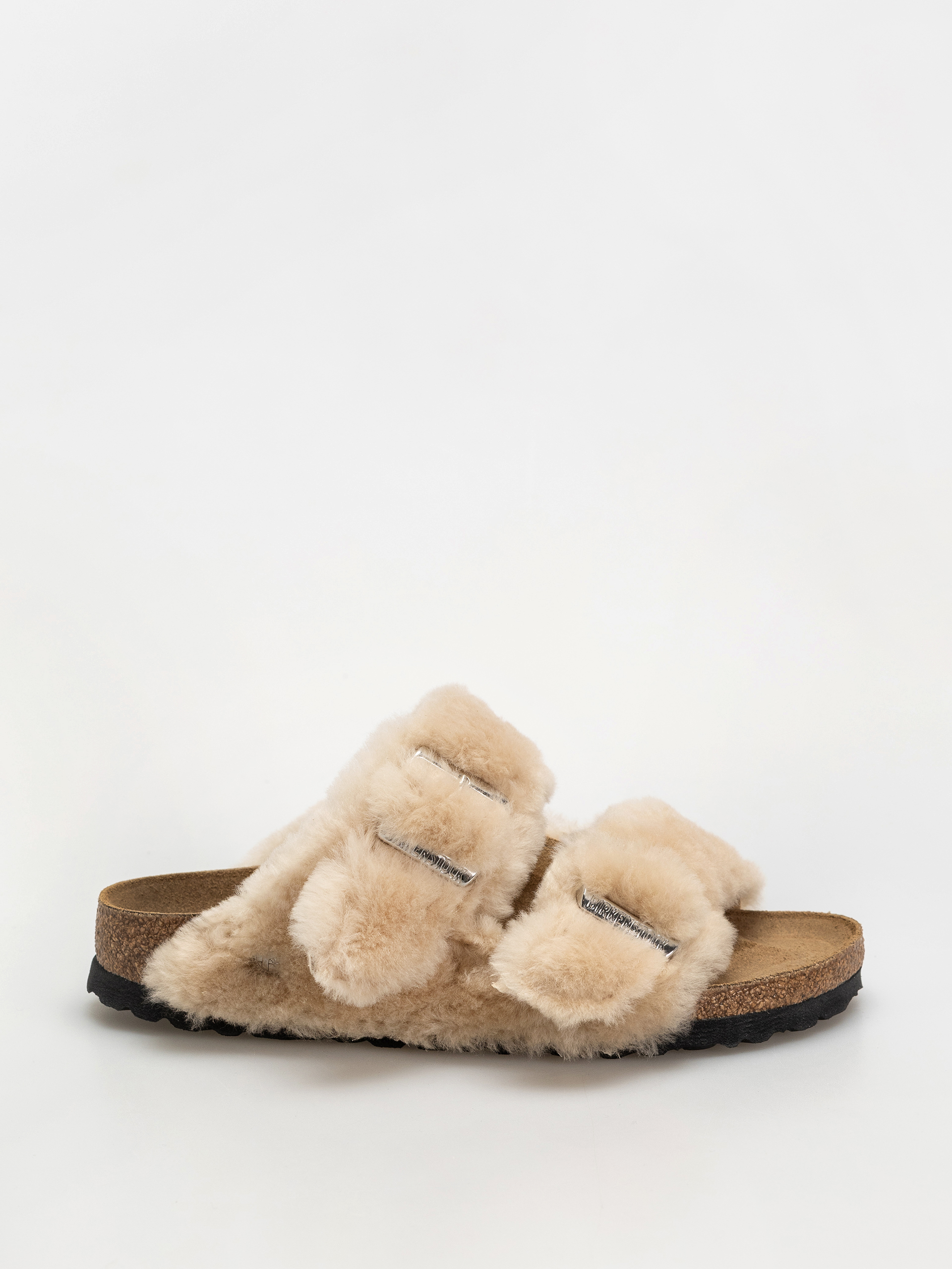 Klapki Birkenstock Arizona Shearling Cover Upper Narrow Wmn (sandcastle)