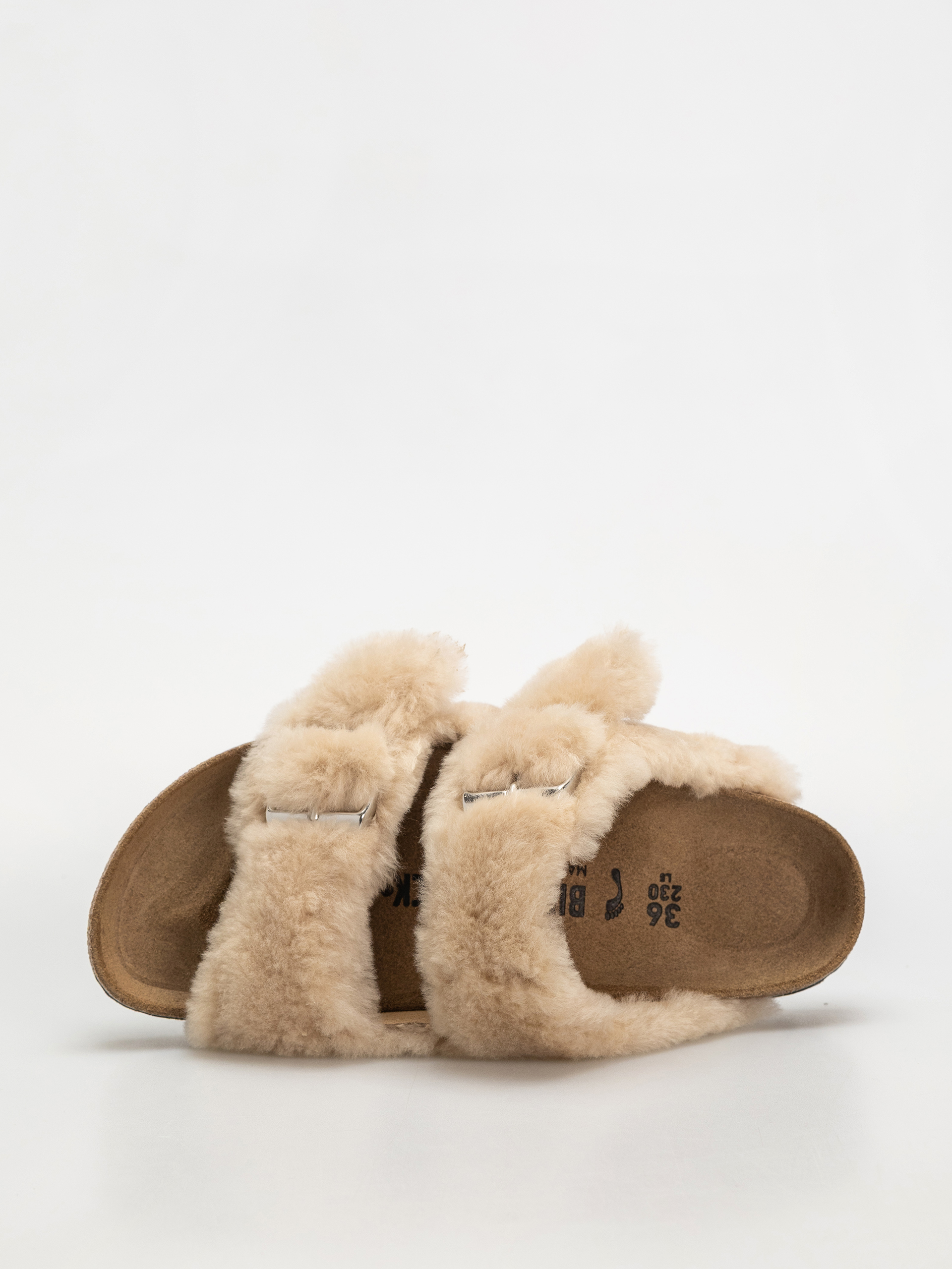 Klapki Birkenstock Arizona Shearling Cover Upper Narrow Wmn (sandcastle)