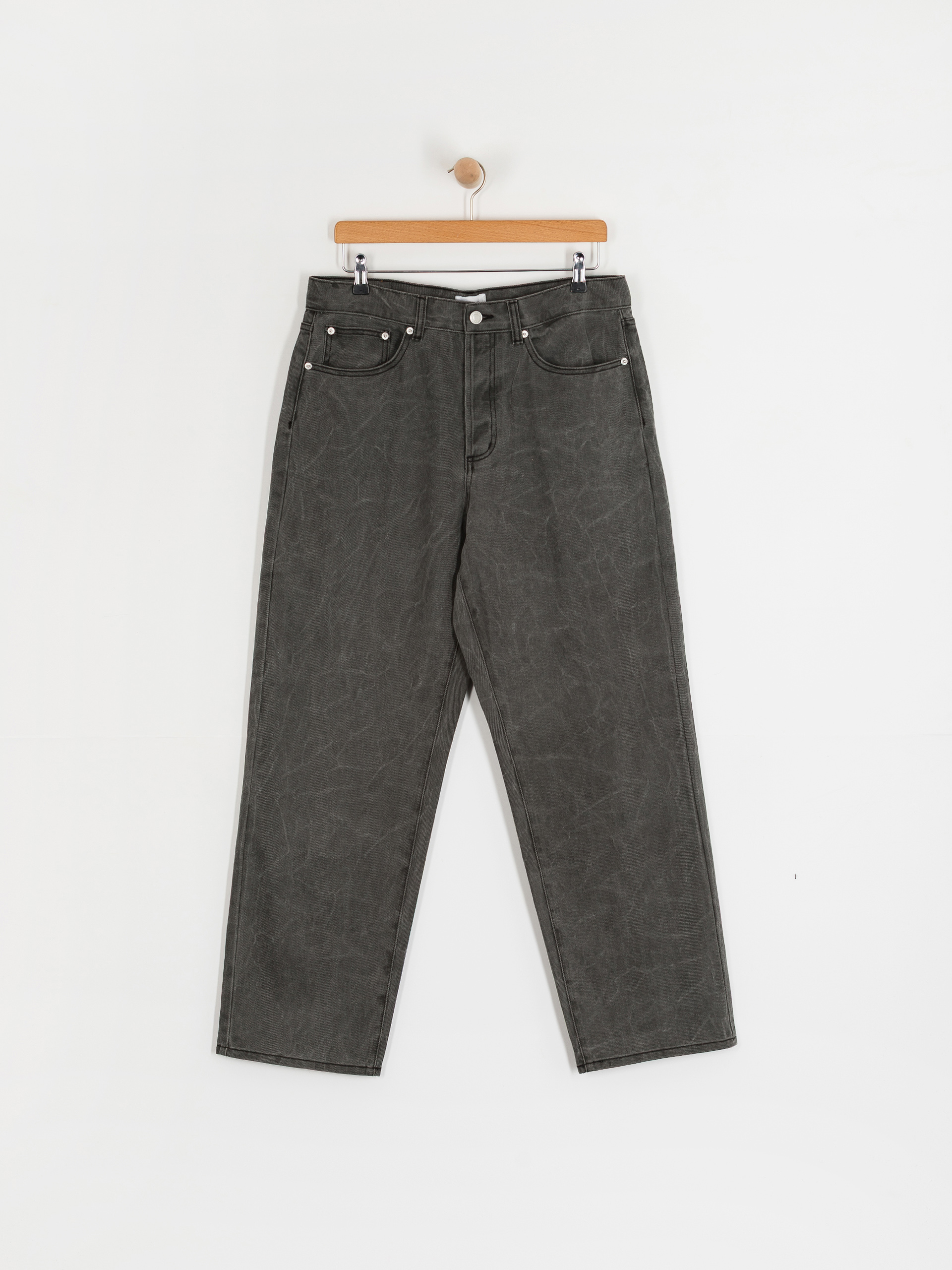 Spodnie OBEY Classic Wrinkle Baggy Denim (black wrinkle wash)