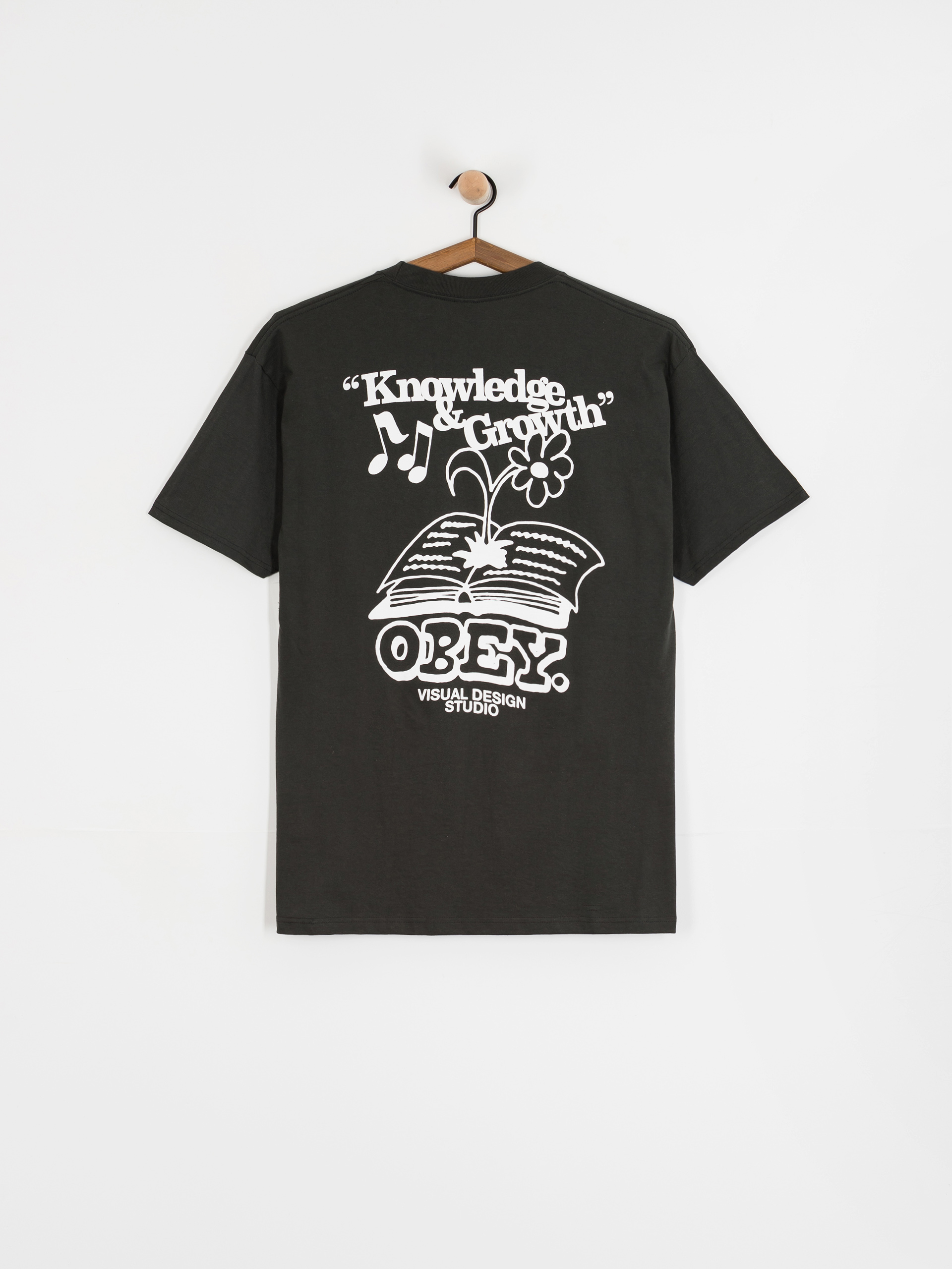 T-shirt OBEY Obey Knowledge & Growth (vintage black)