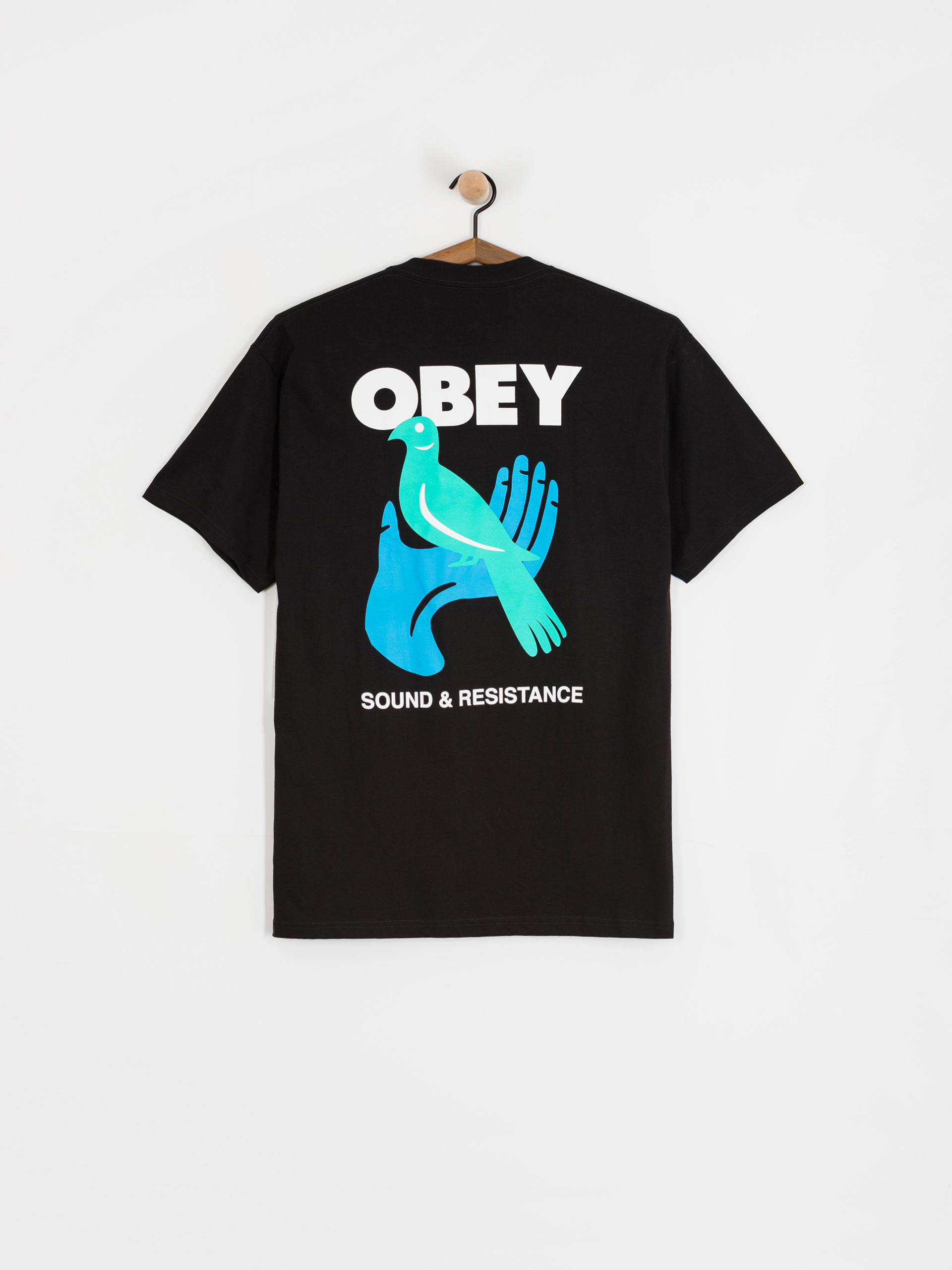 T-shirt OBEY Obey Sound & Resistance Bird (black)