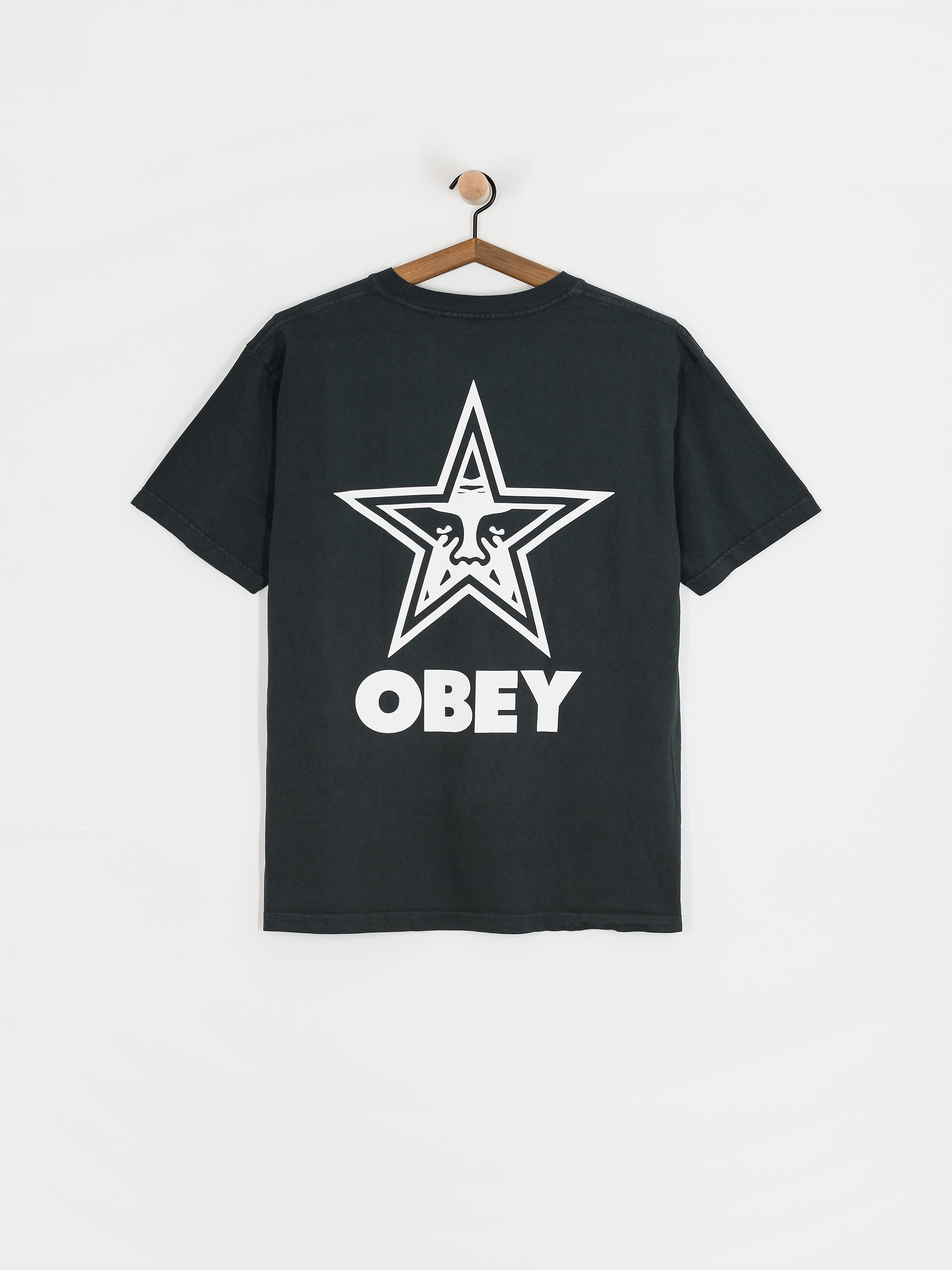 T-shirt OBEY Obey Bold Star (pigment true vintage black)
