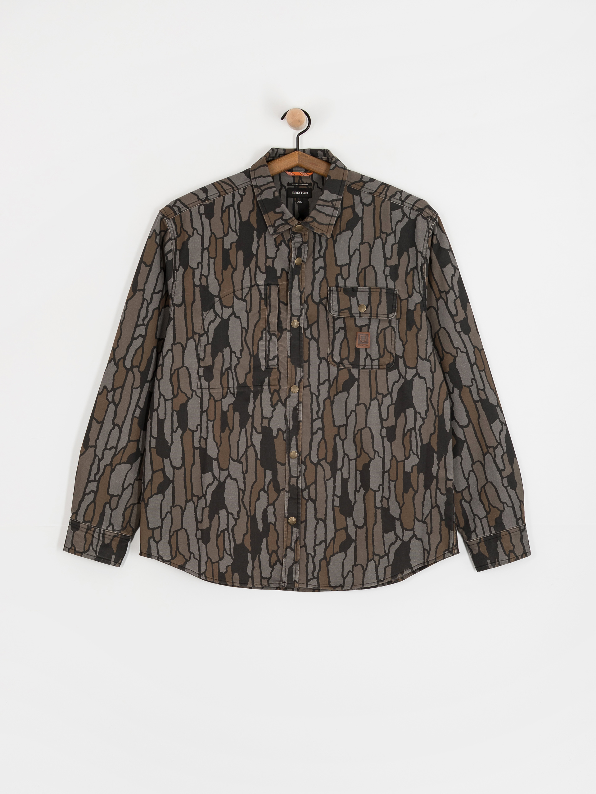 Koszula Brixton Builders Stretch Overshirt (bark camo)