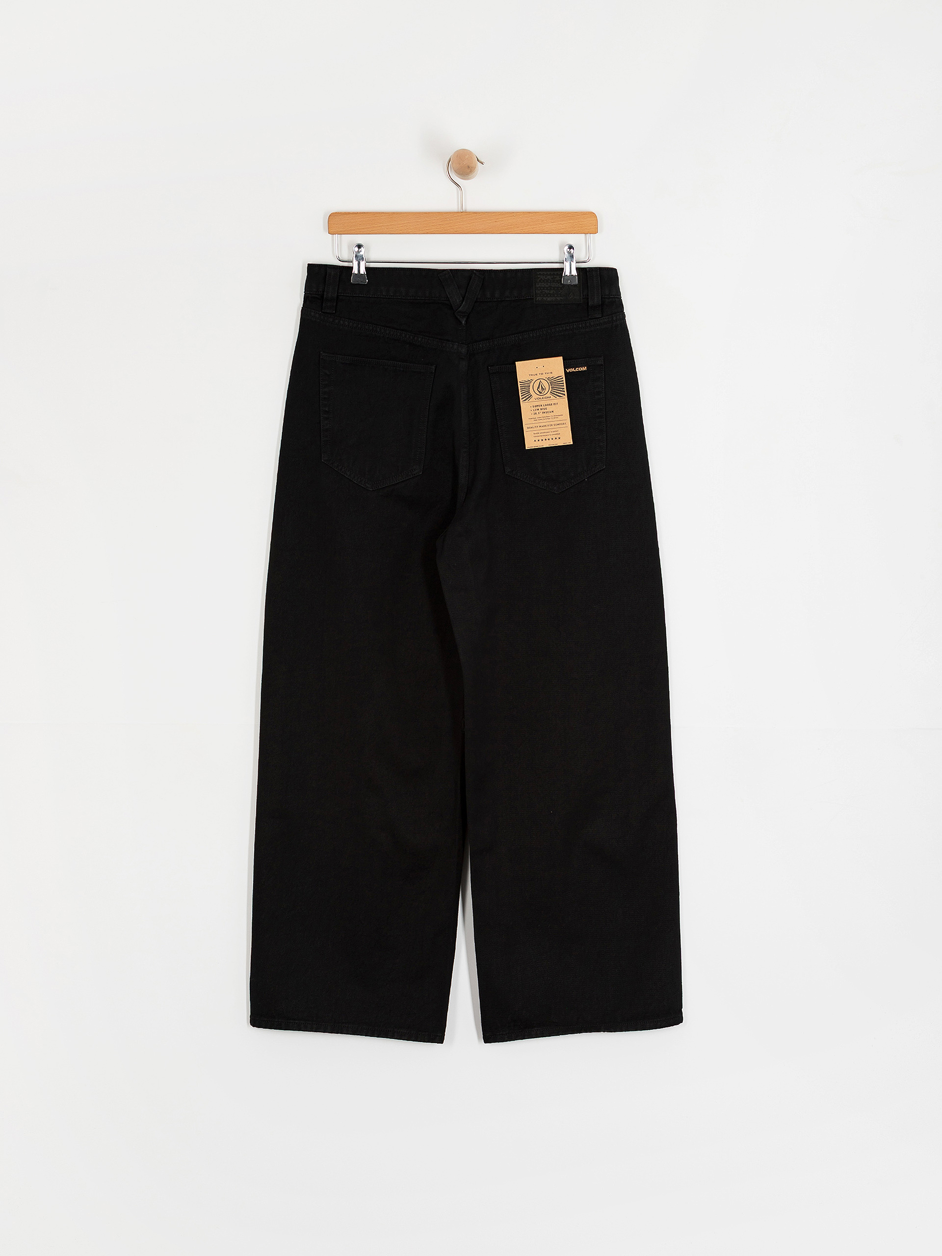 Spodnie Volcom Beeggy Denim Wmn (black combo)