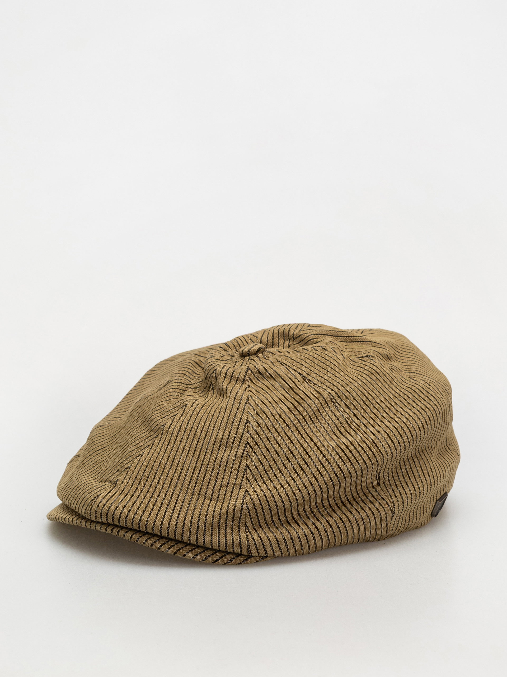 Kaszkiet Brixton Brood Snap Cap (dark tan/black hickory stripe)