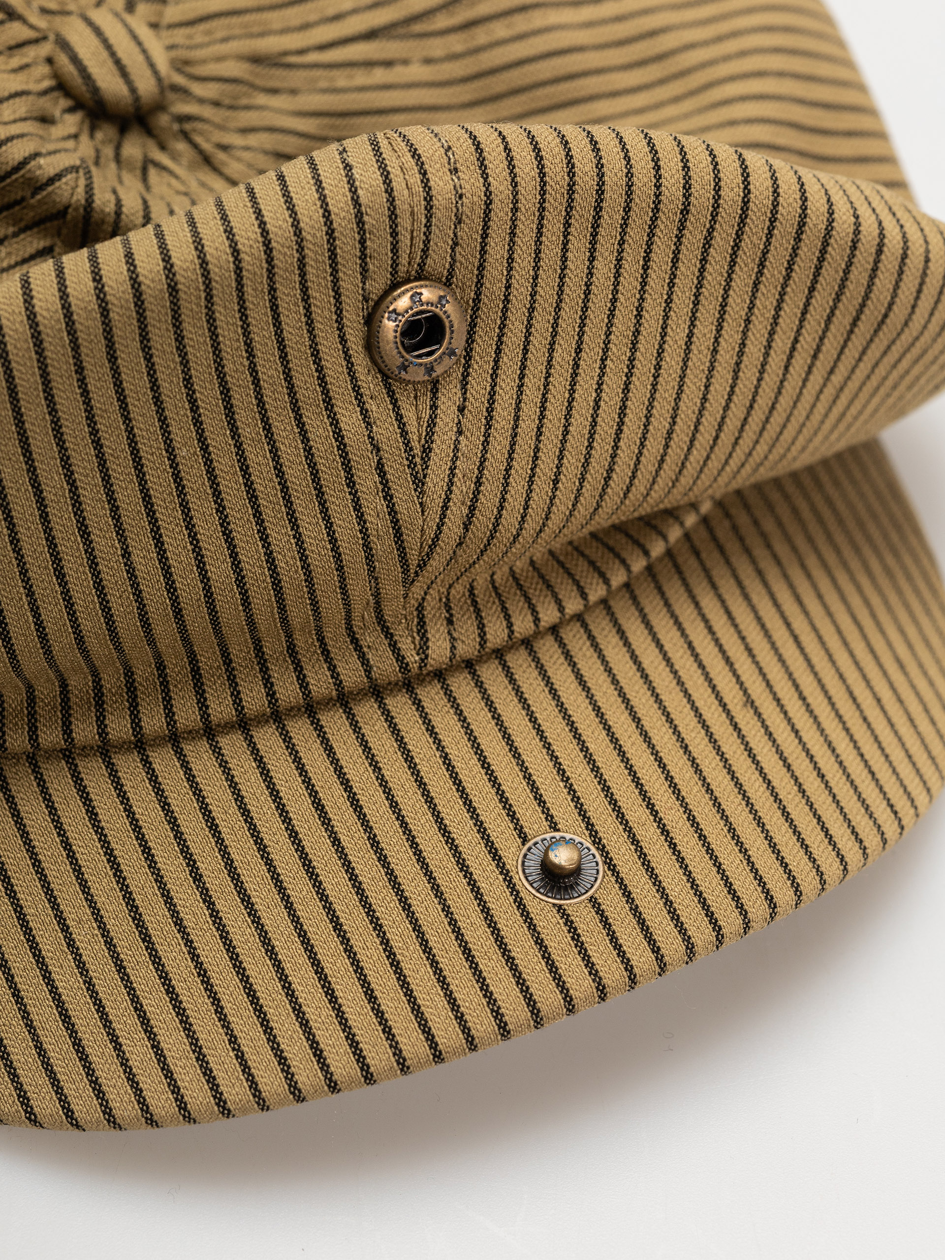 Kaszkiet Brixton Brood Snap Cap (dark tan/black hickory stripe)