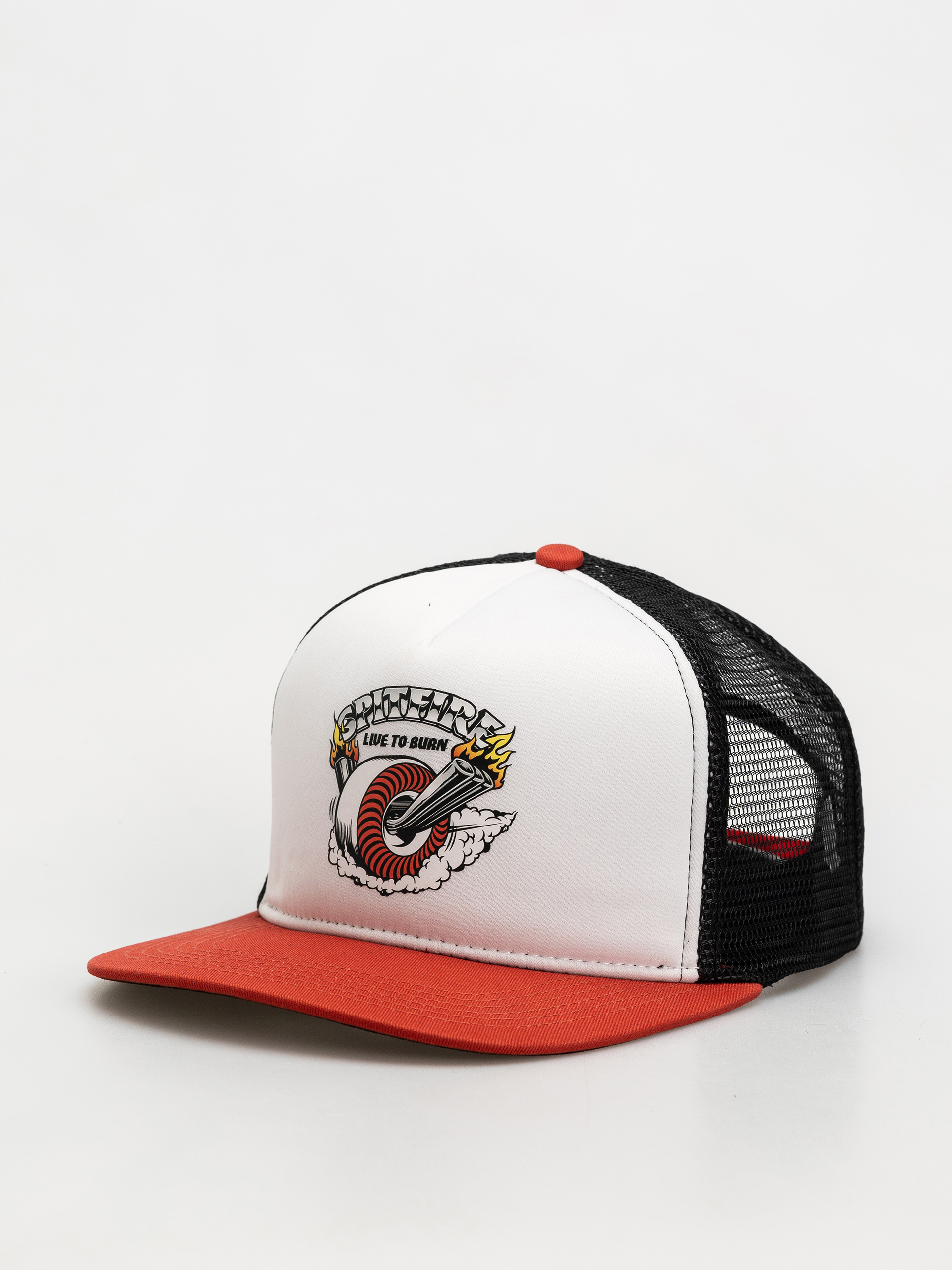 Czapka z daszkiem Spitfire Burnout (white/red/black)