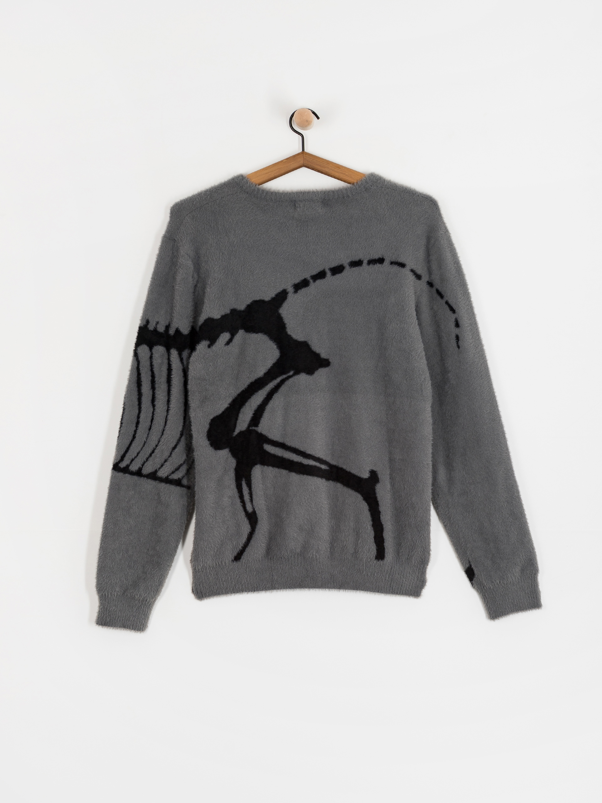 Sweter RipNDip Fossil Mohair Knit (charcoal)