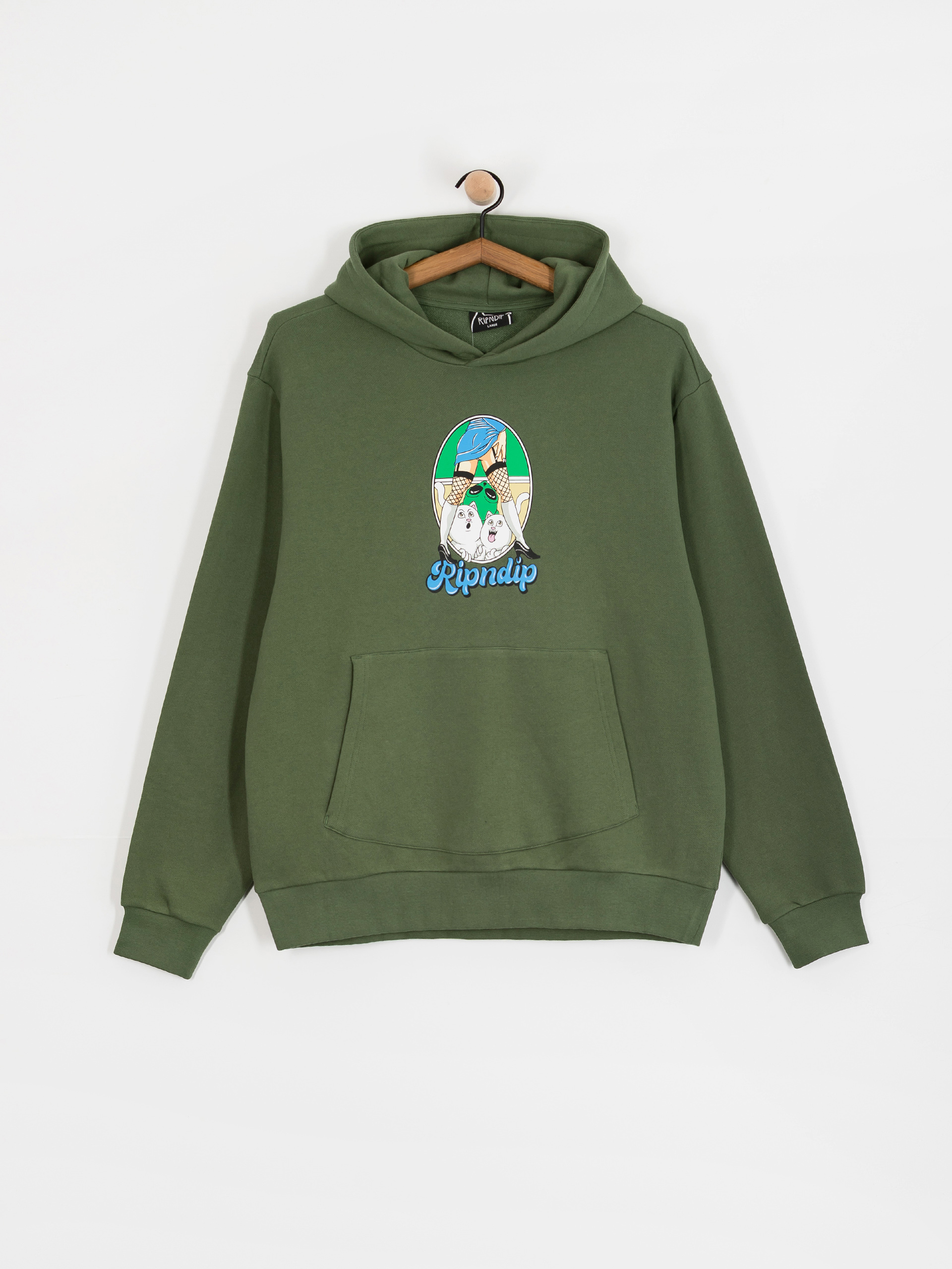 Bluza z kapturem RipNDip Nermal Fest HD (light olive)