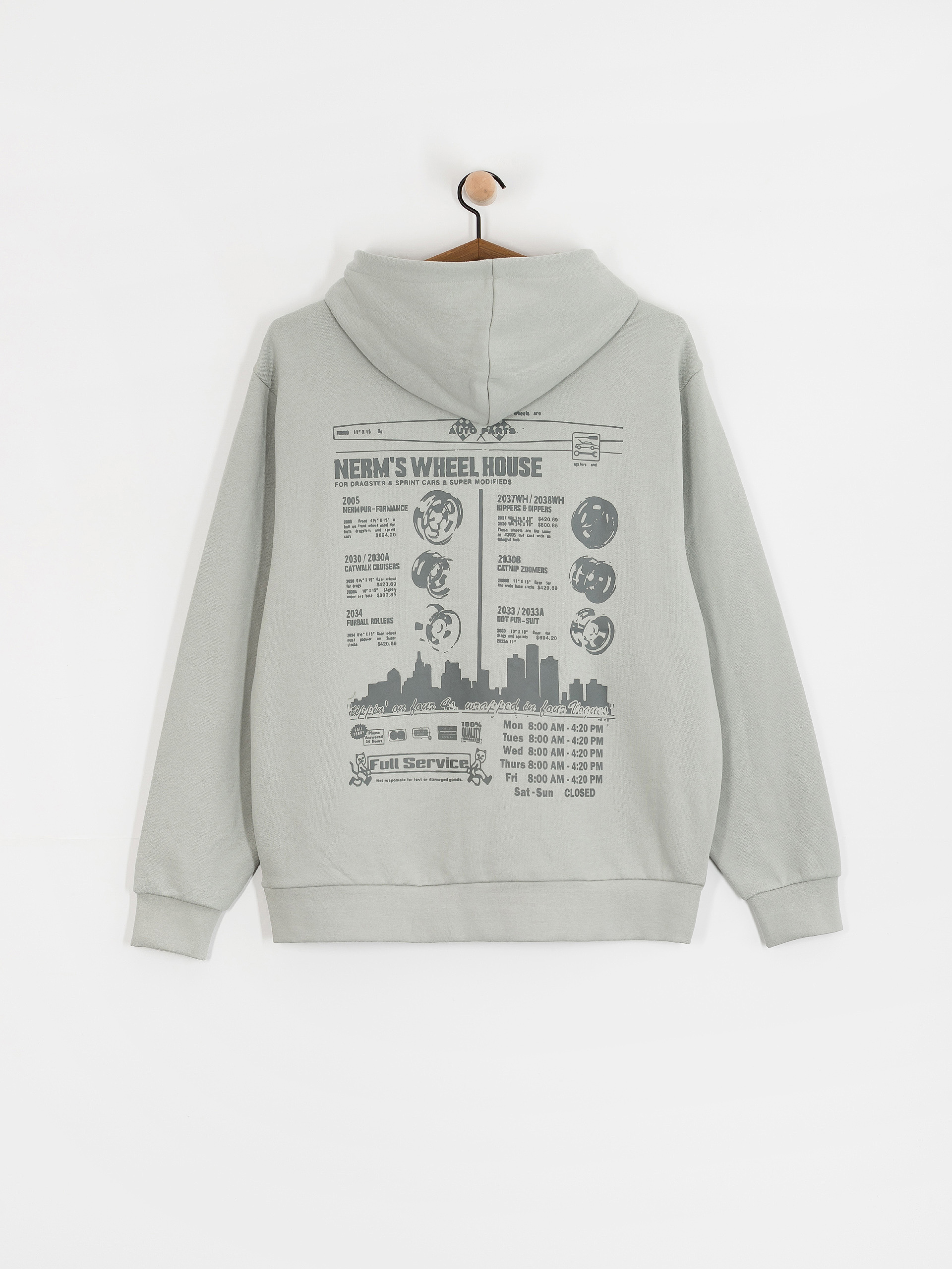 Bluza z kapturem RipNDip Nerm On Wheels HD (grey)