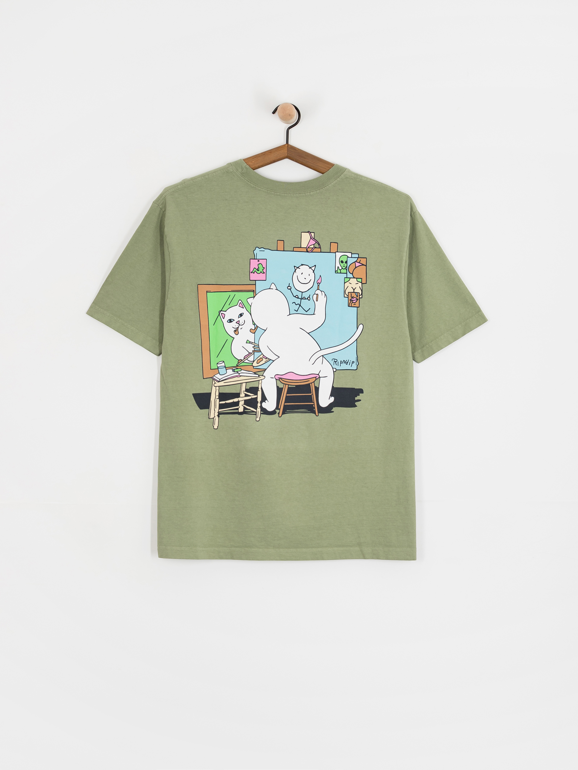 T-shirt RipNDip Nerman Rockwell (dusty olive)