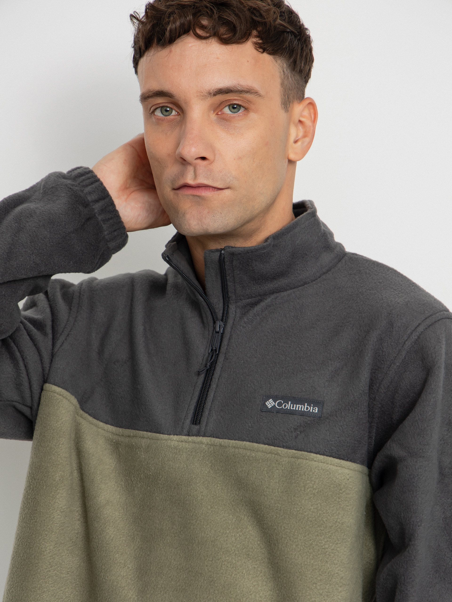 Męski Polar Columbia Steens Mountain Half Zip (shark/stone green)