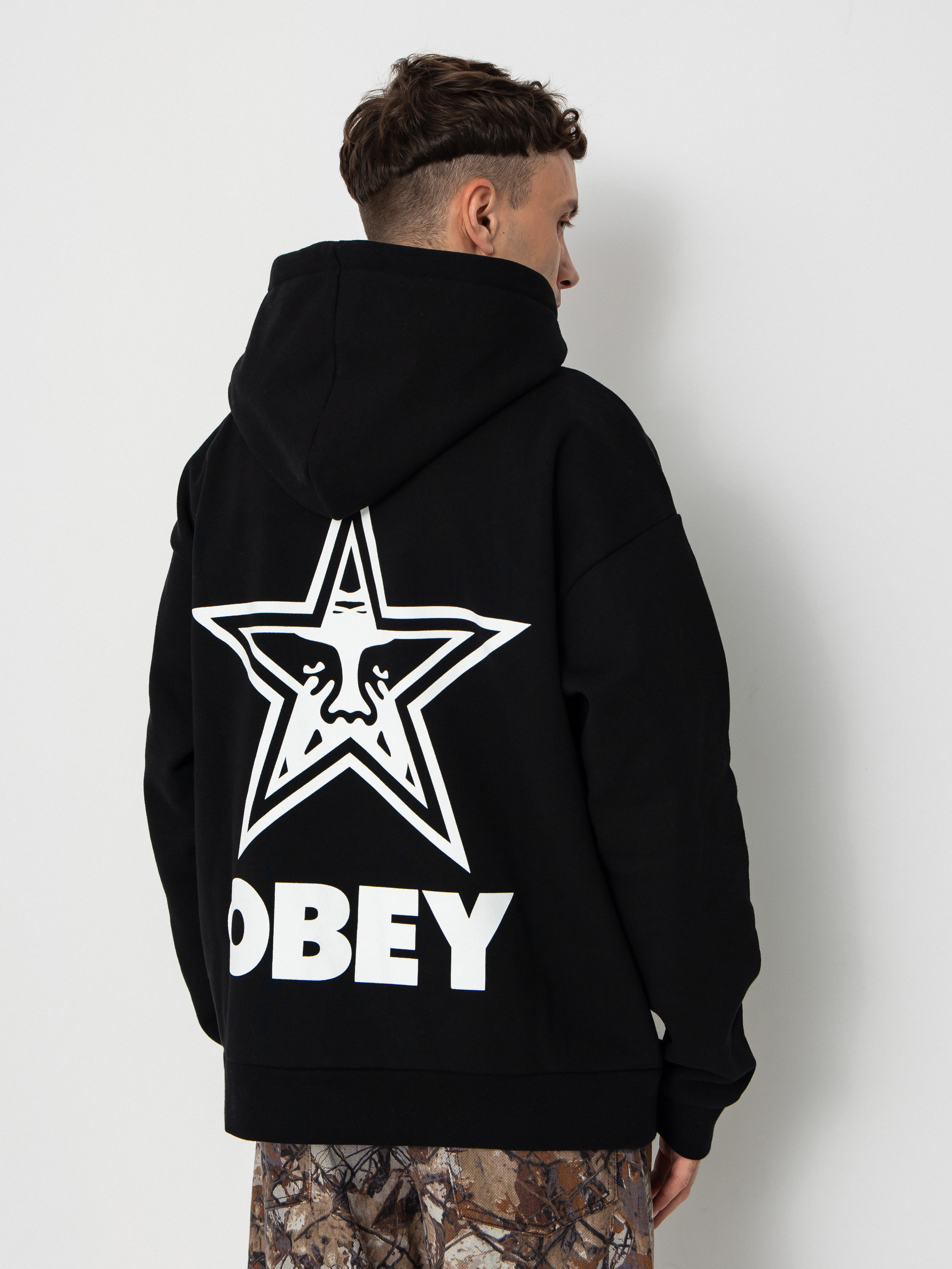Bluza z kapturem OBEY Bold Star Extra Heavy HD (black)