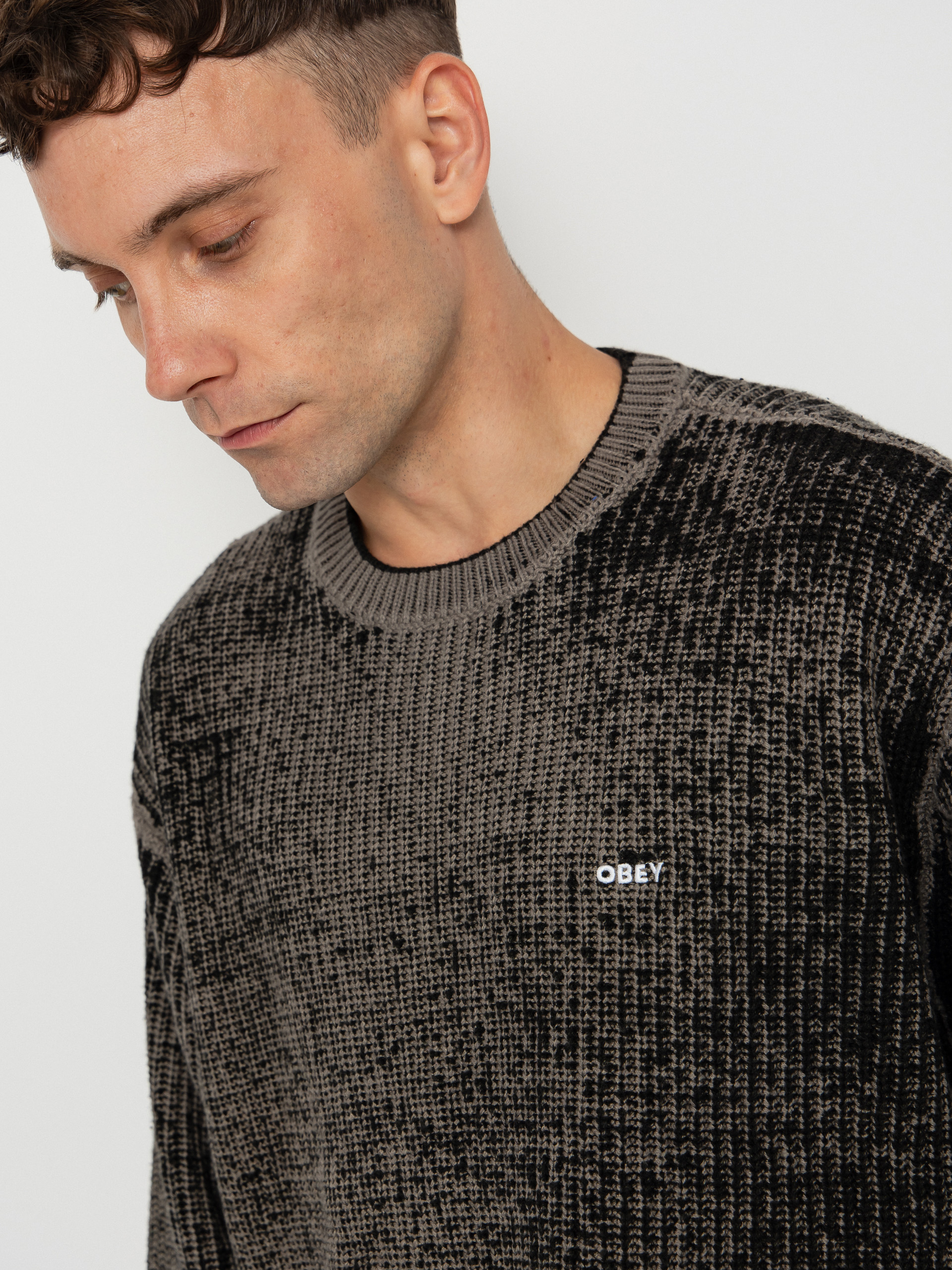 Sweter OBEY Obey Spray Effect Sweater (black multi)