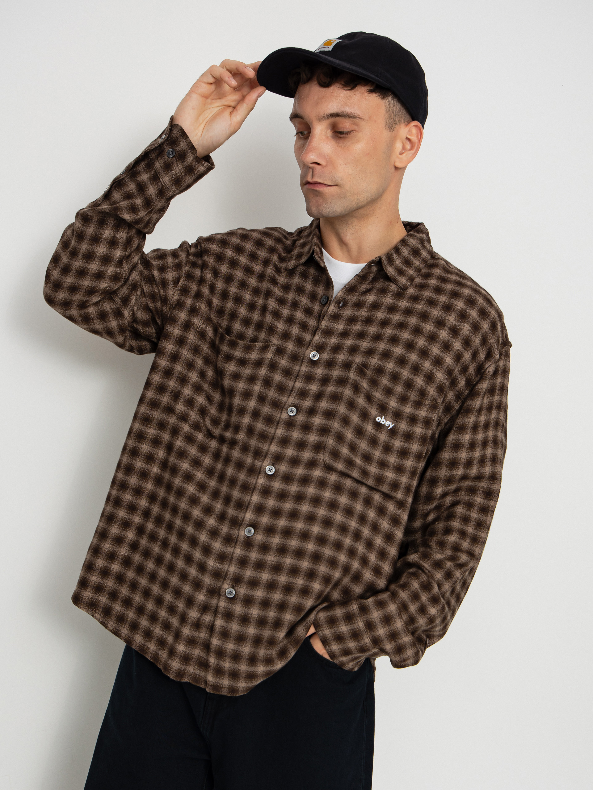 Koszula OBEY Clarence Woven (black multi)