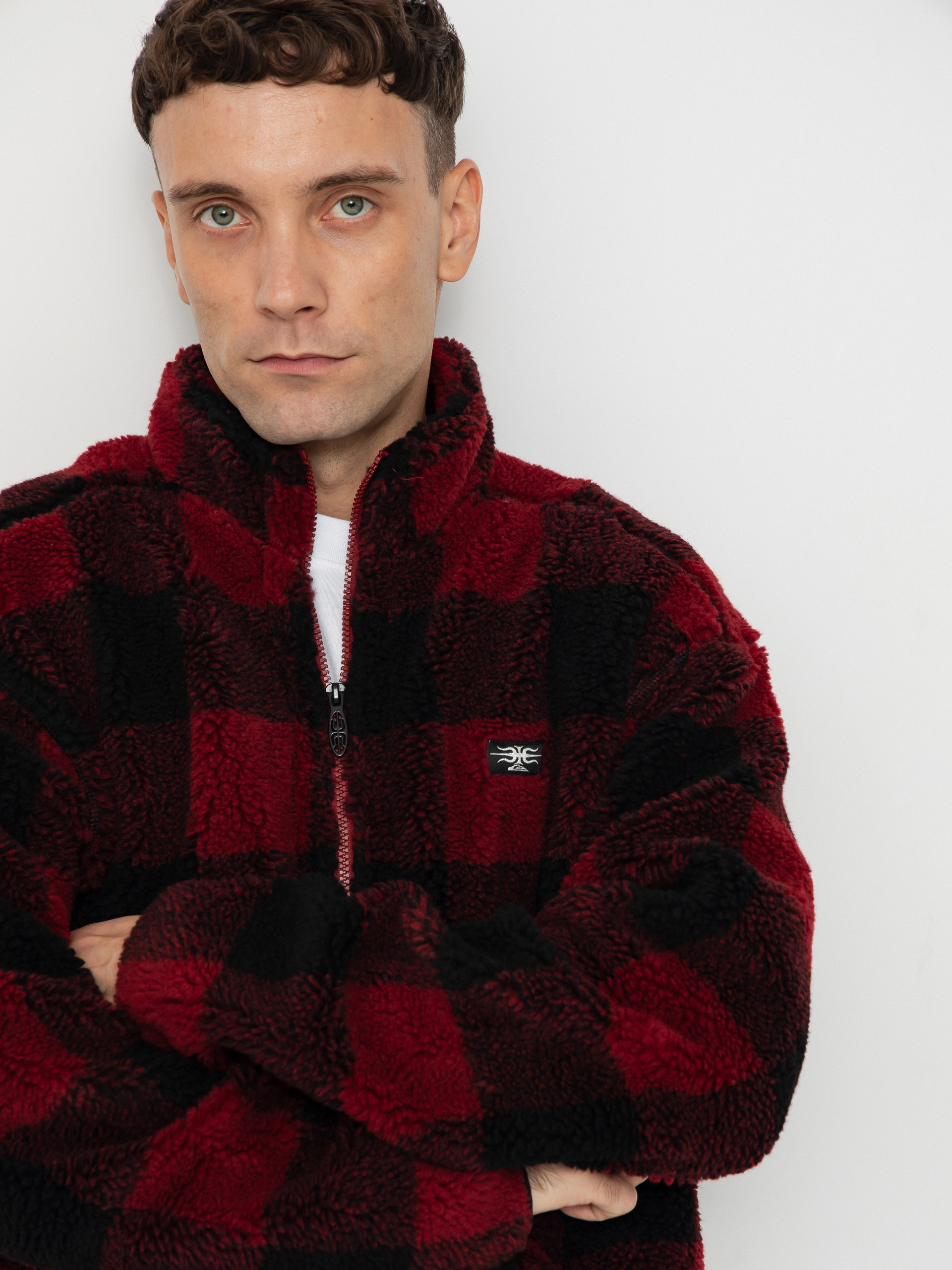 Męski Polar Quiksilver Mercury Woodlands Sherpa (woodlands biking red)