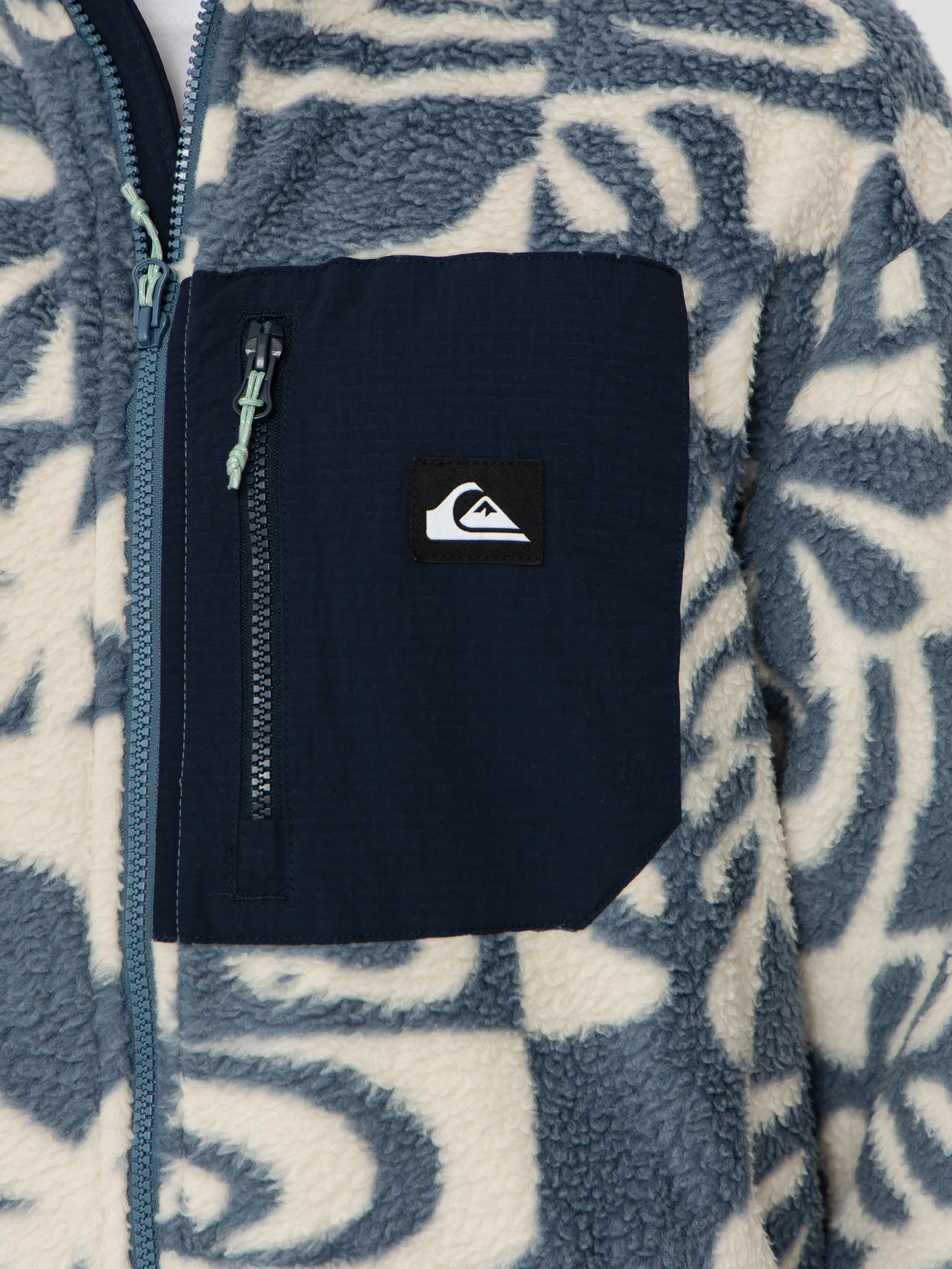 Męski Polar Quiksilver Clean Coast FZ (china blue desert checker)