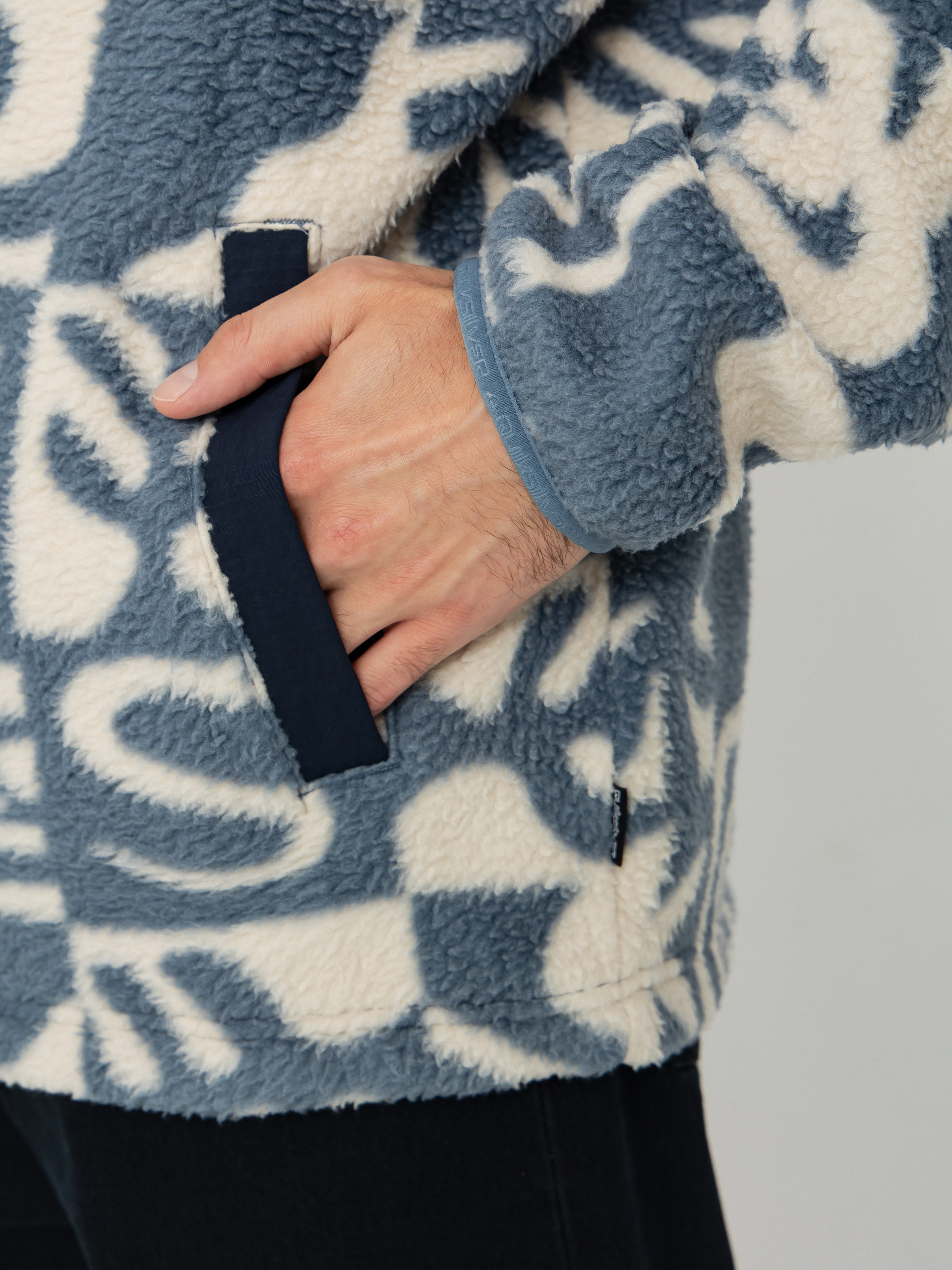 Męski Polar Quiksilver Clean Coast FZ (china blue desert checker)