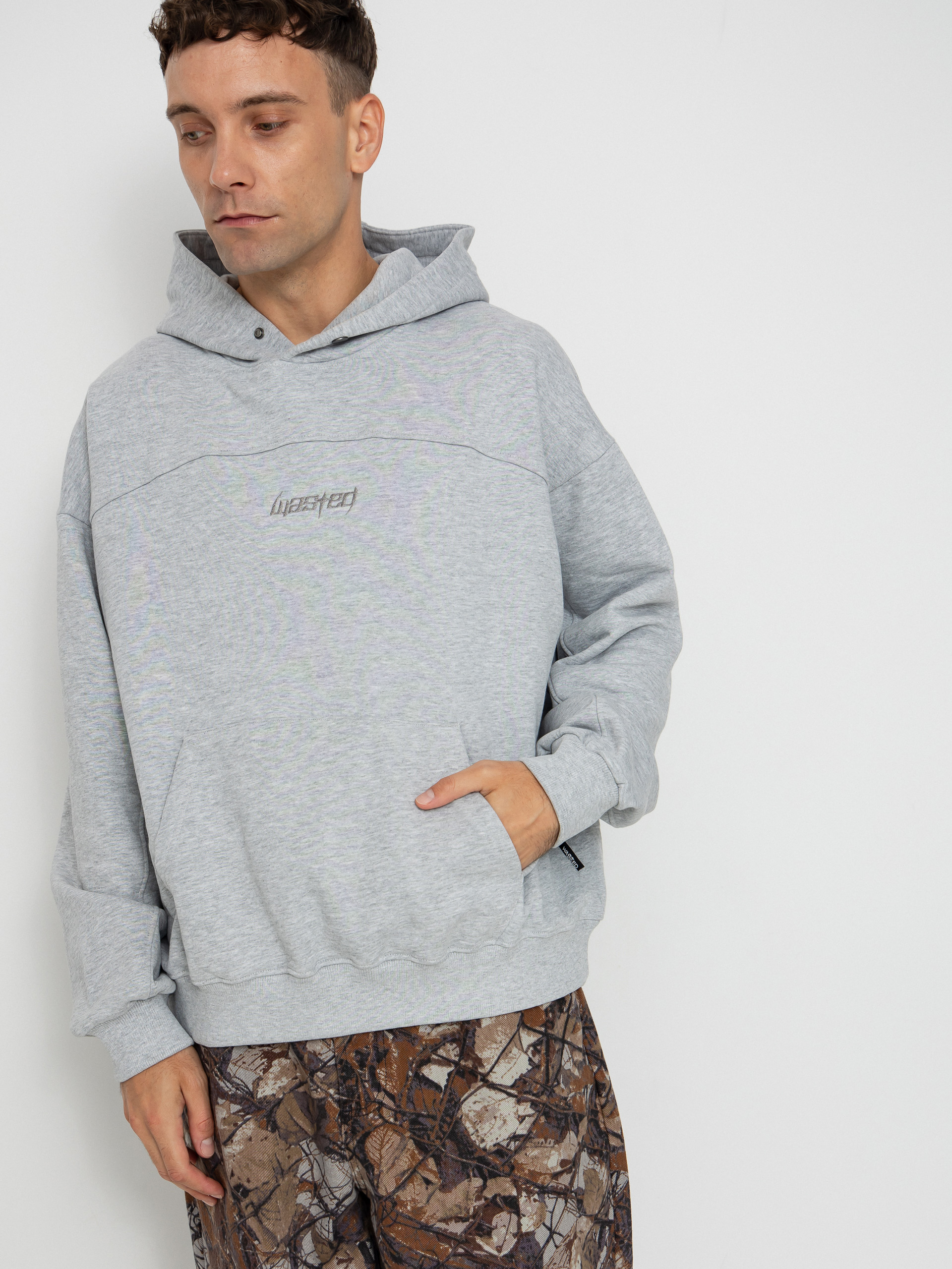 Bluza z kapturem Wasted Paris Switchblade Boxy HD (ash grey)
