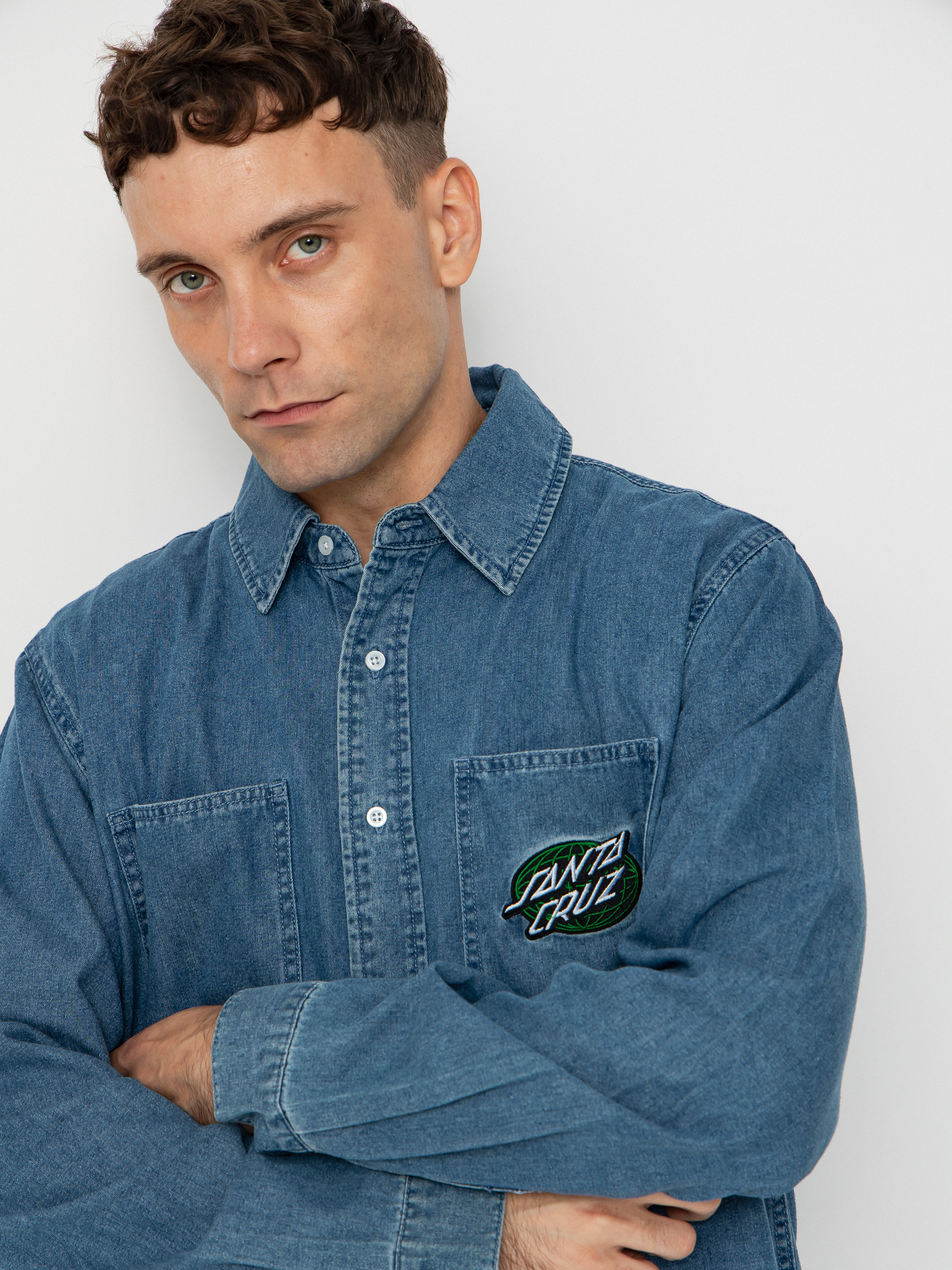 Koszula Santa Cruz Global Oval Dot (classic blue)