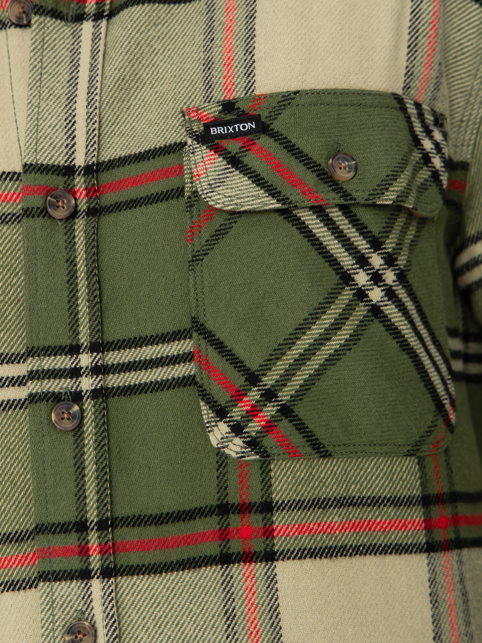 Koszula Brixton Bowery Flannel (wild green/elm/adrenaline rush)