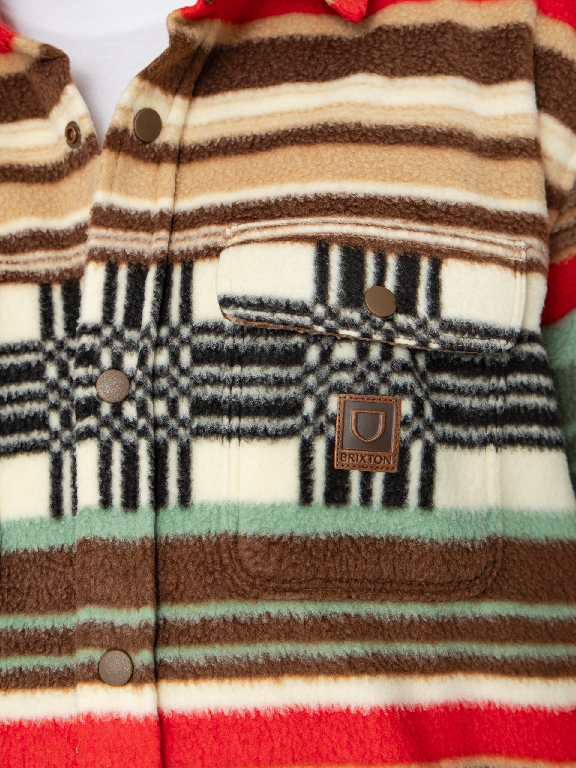 Koszula Brixton Bowery Arctic Stretch Flee (multi blanket stripe)