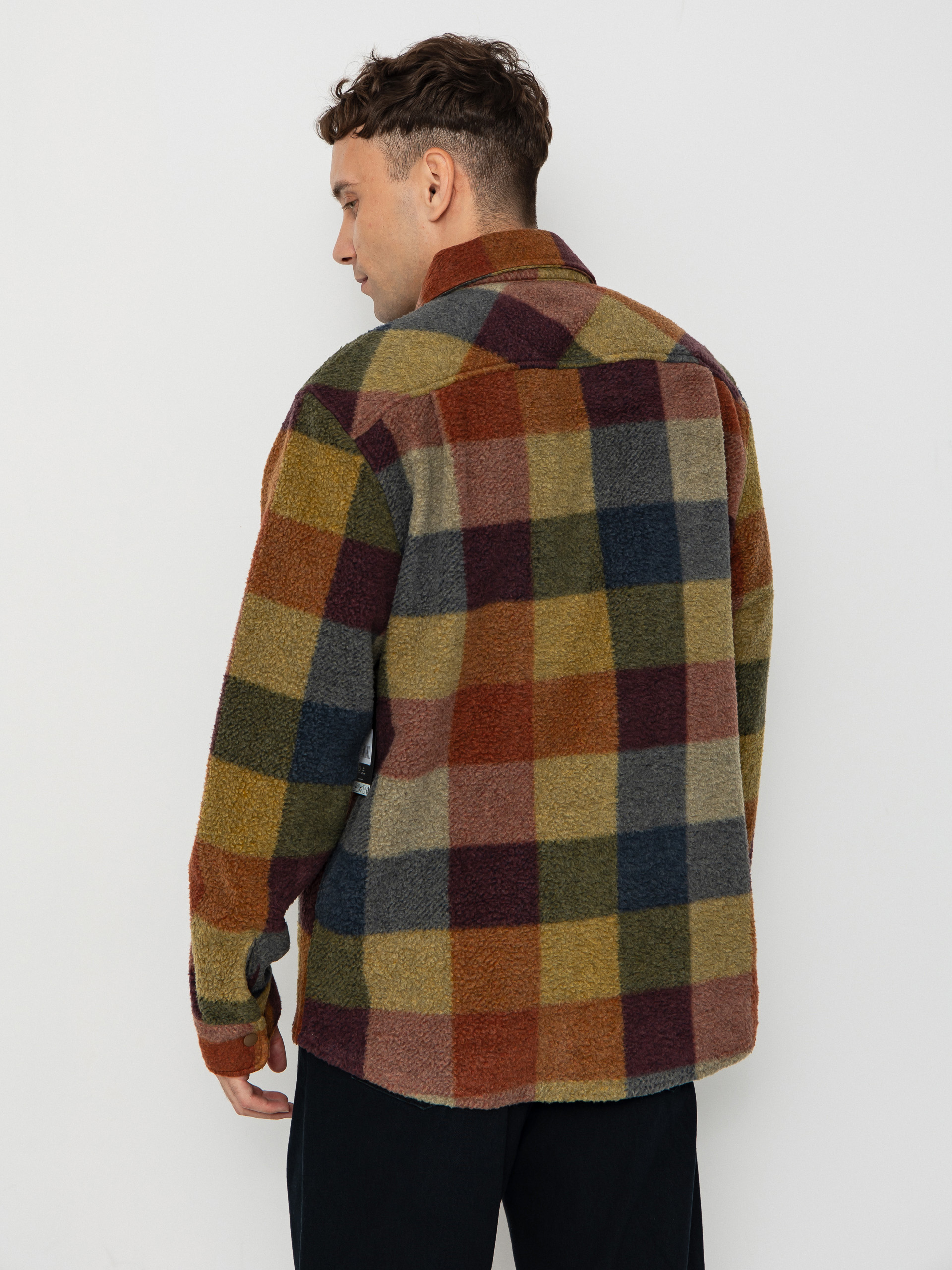 Koszula Brixton Bowery Arctic Stretch Flee (rust/cooper plaid)