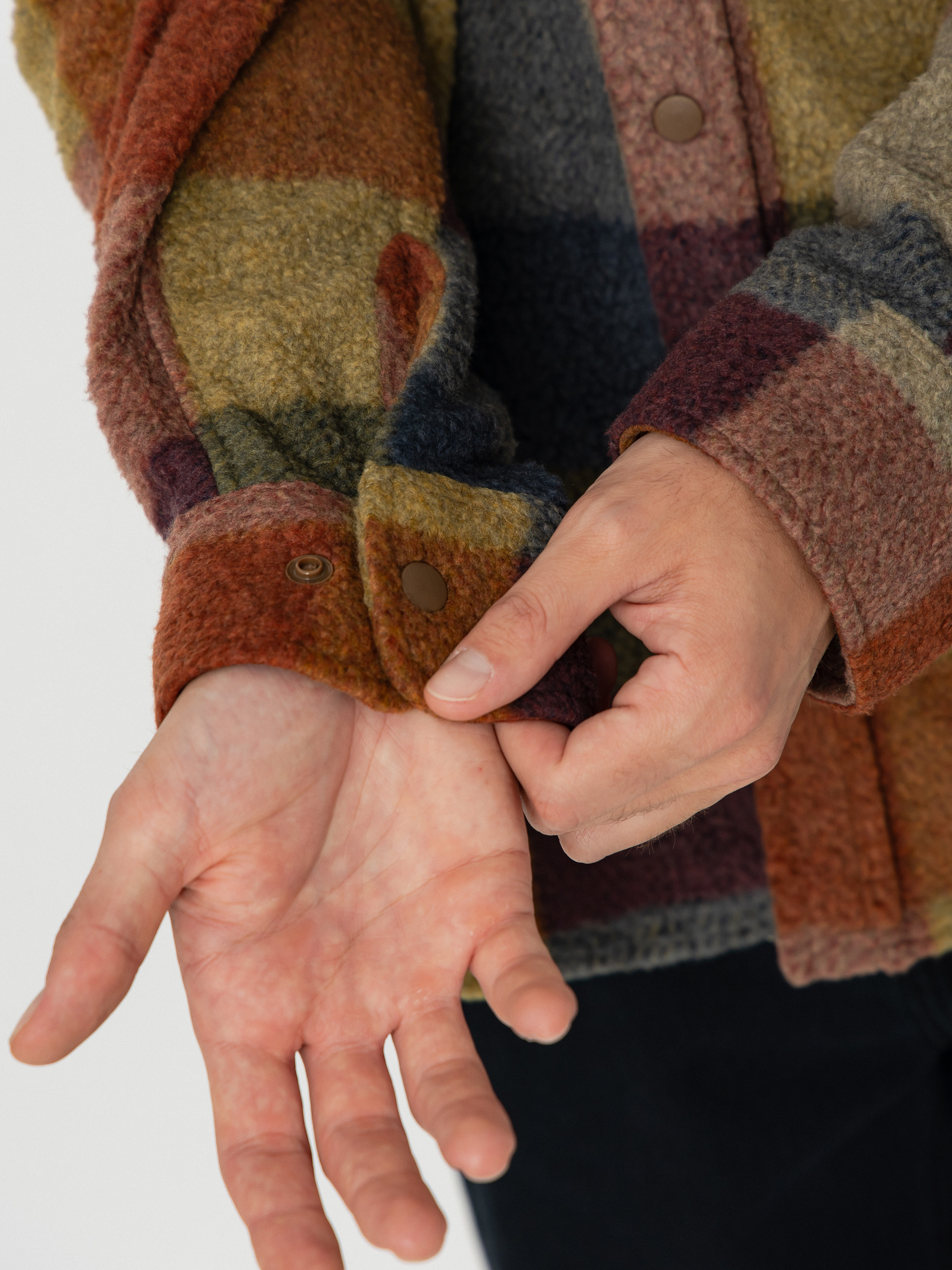 Koszula Brixton Bowery Arctic Stretch Flee (rust/cooper plaid)