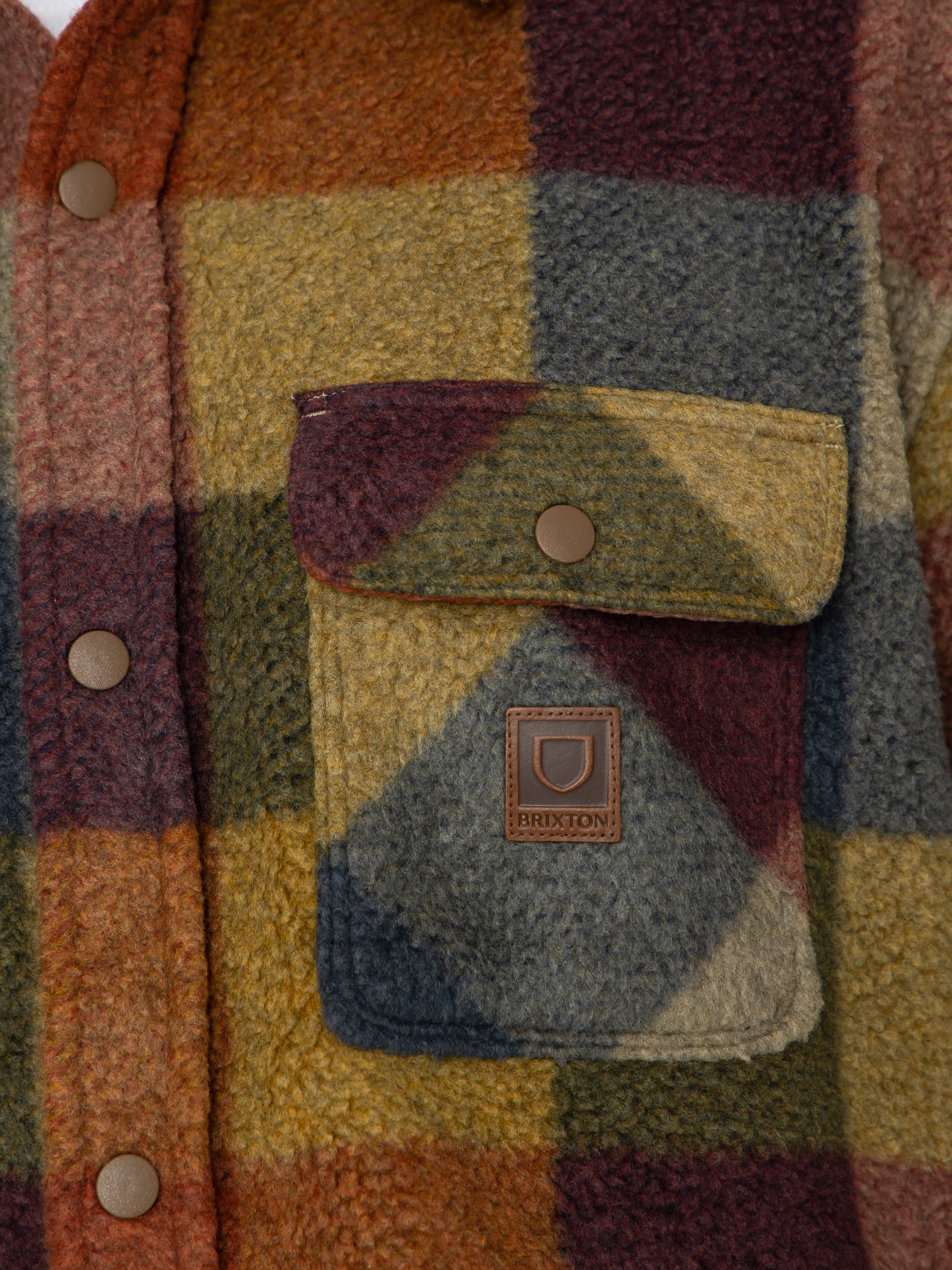 Koszula Brixton Bowery Arctic Stretch Flee (rust/cooper plaid)