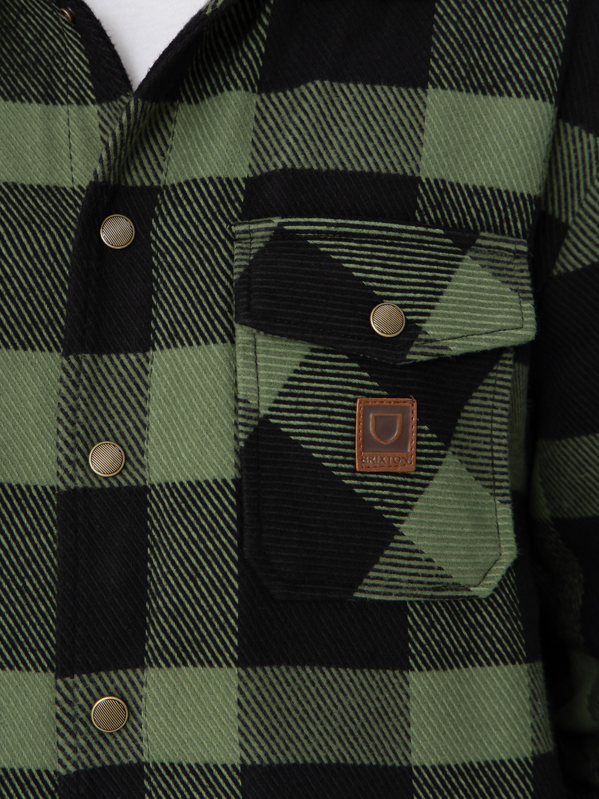 Kurtka Brixton Durham Lined (black/wild green flannel)