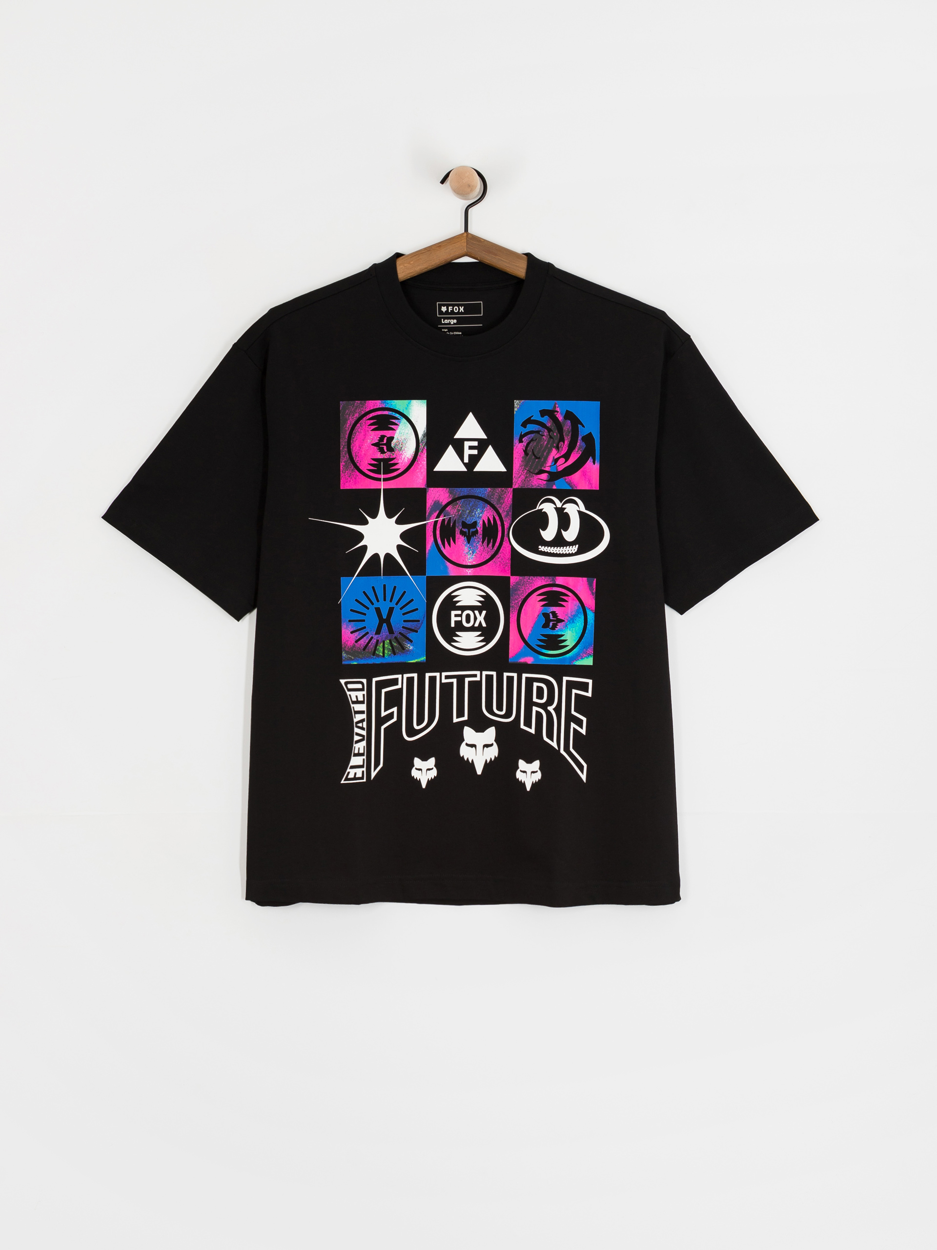 T-shirt Fox Image Cosmo Mw Oversized (black)