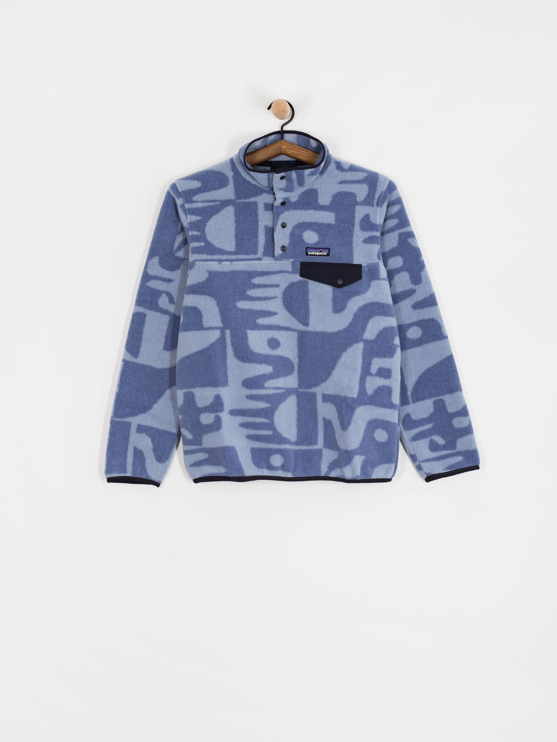 Polar Patagonia LW Synch Snap T Wmn (mother tree barnacle blue)
