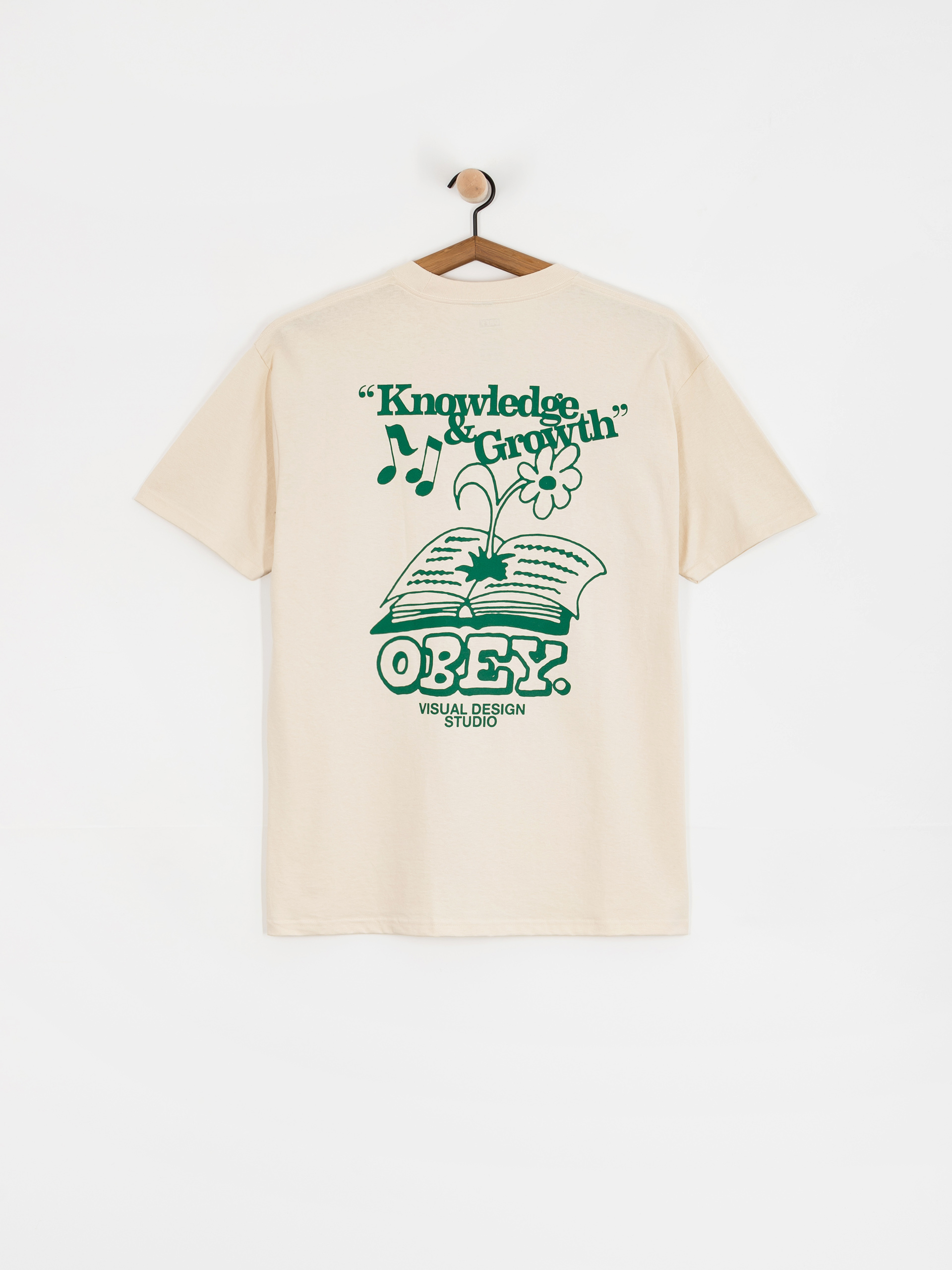 T-shirt OBEY Obey Knowledge & Growth (cream)