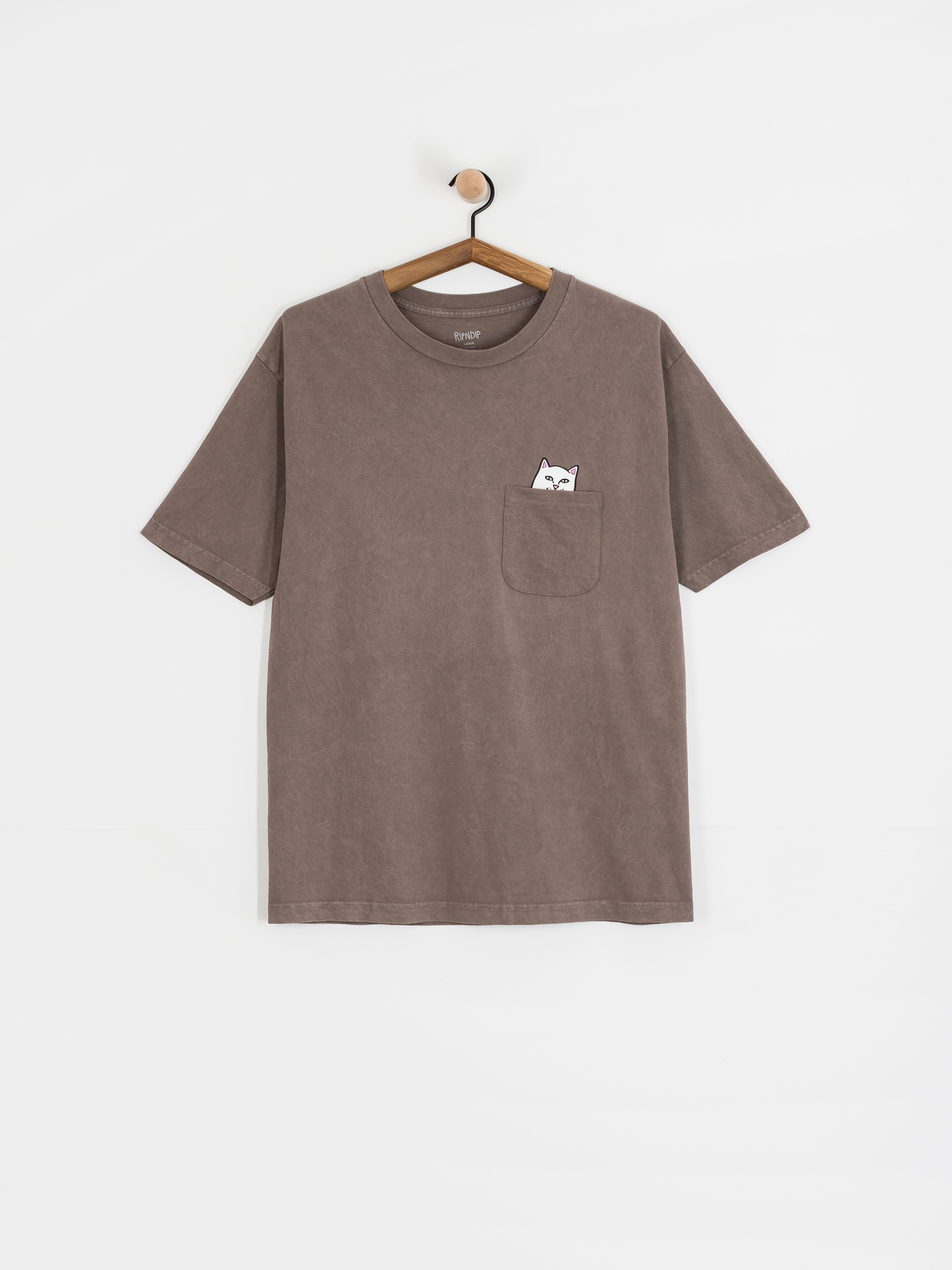 T-shirt RipNDip Lord Nermal Pocket (tan mineral wash)