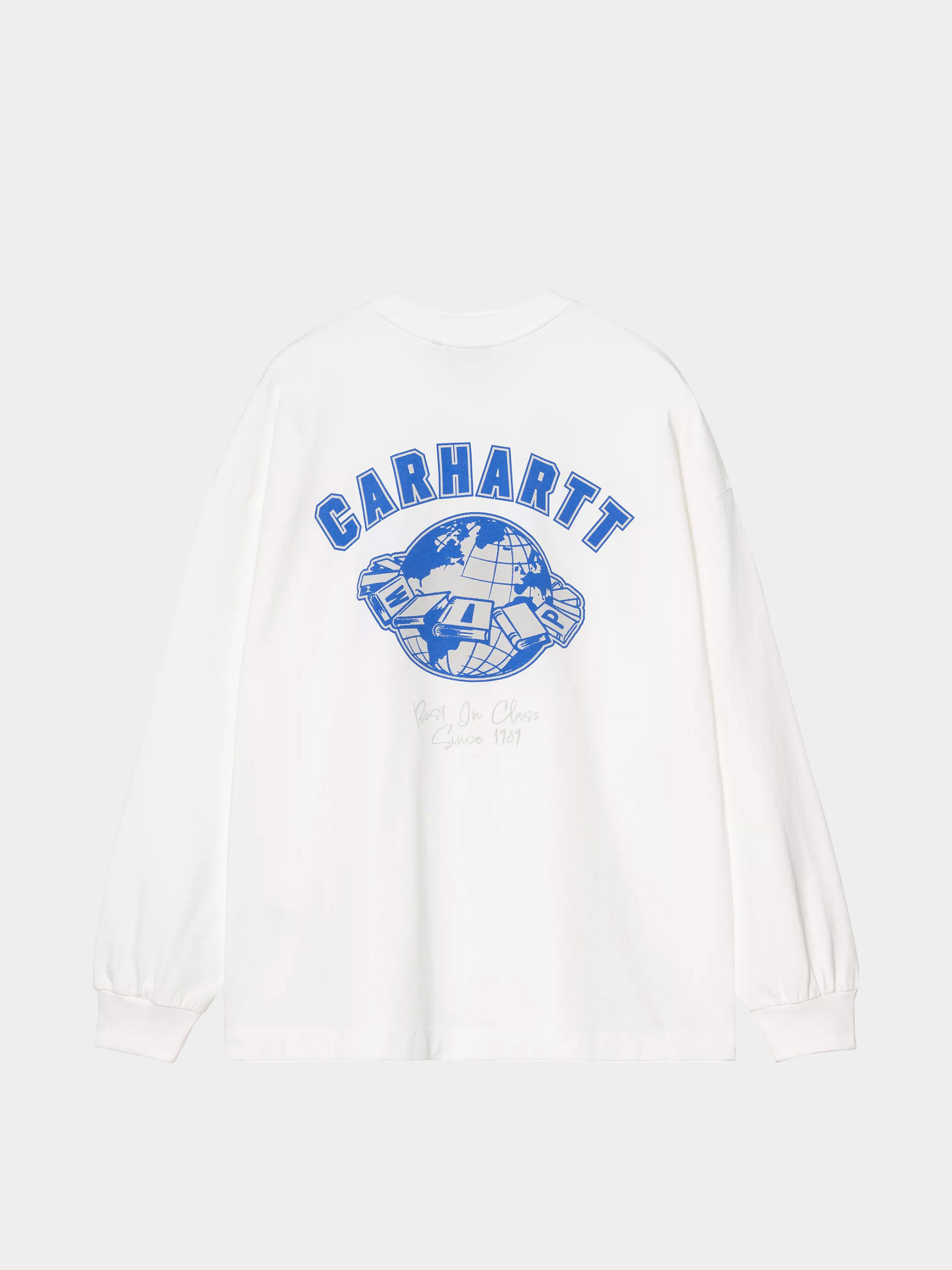 Longsleeve Carhartt WIP World Class (white/heavy stone wash)