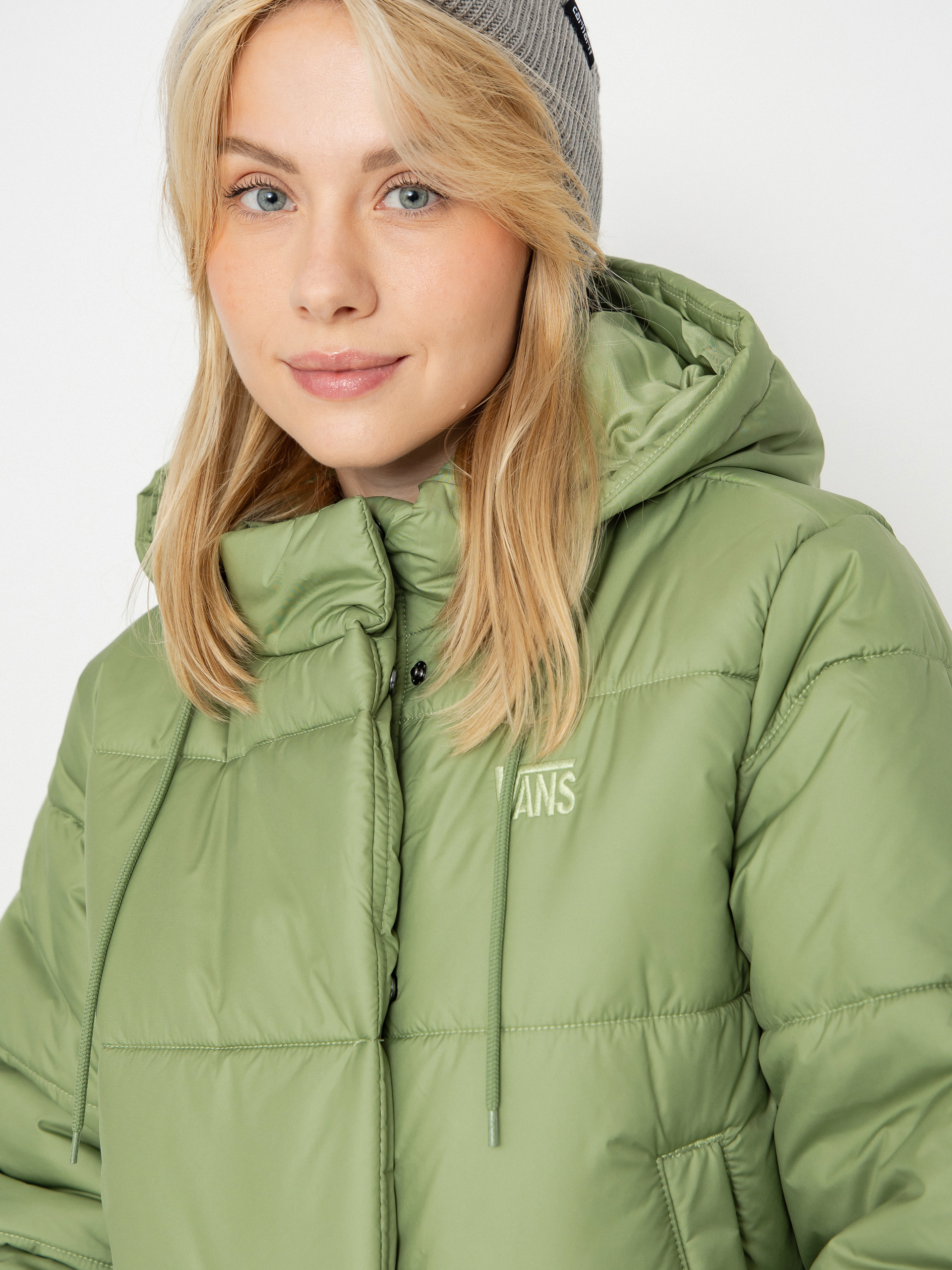 Kurtka Vans Hillgate Cropped Puffer Wmn (neutral olive)