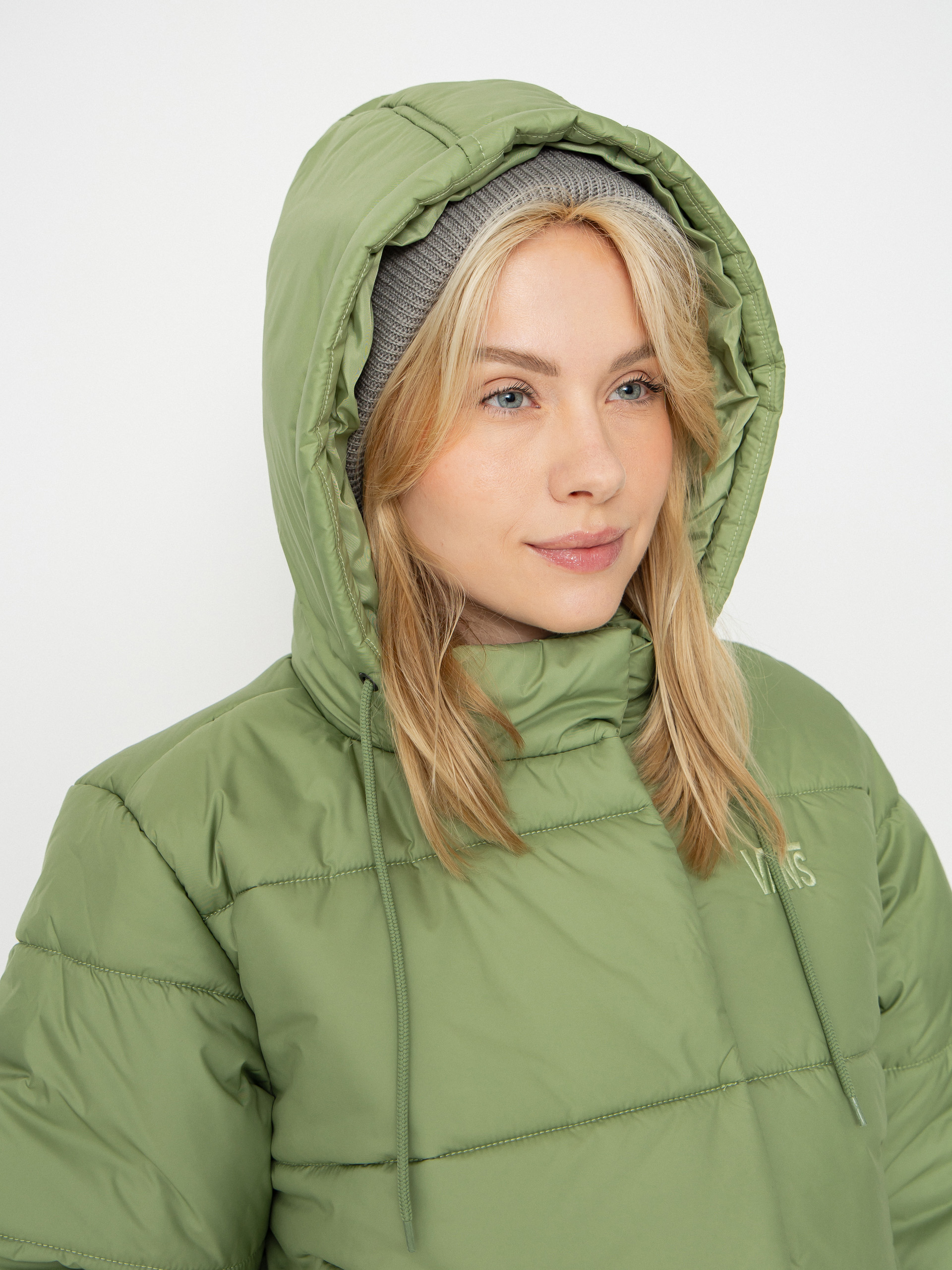 Kurtka Vans Hillgate Cropped Puffer Wmn (neutral olive)