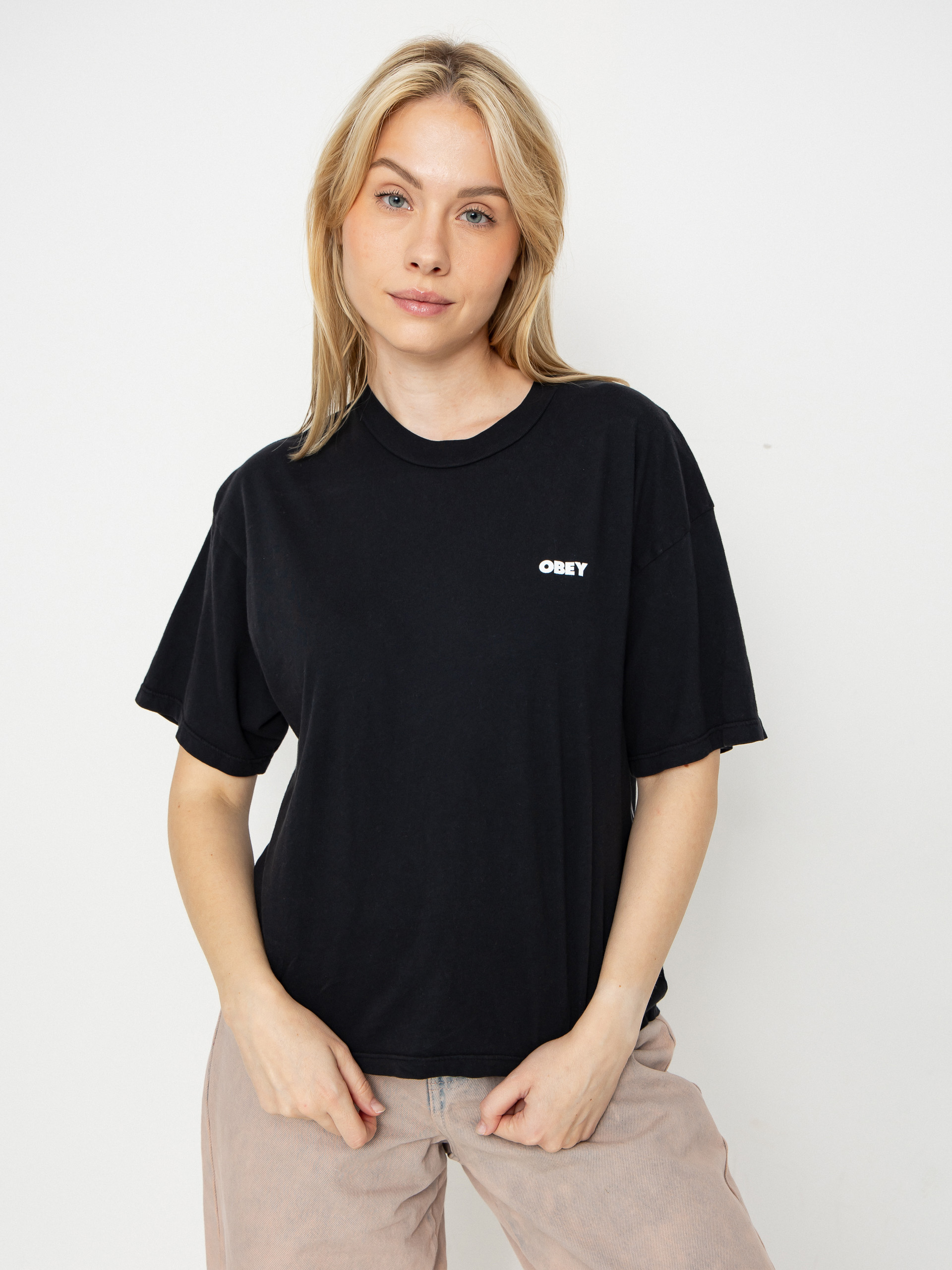 T-shirt OBEY Obey Art Studio Flowers Wmn (digital black)