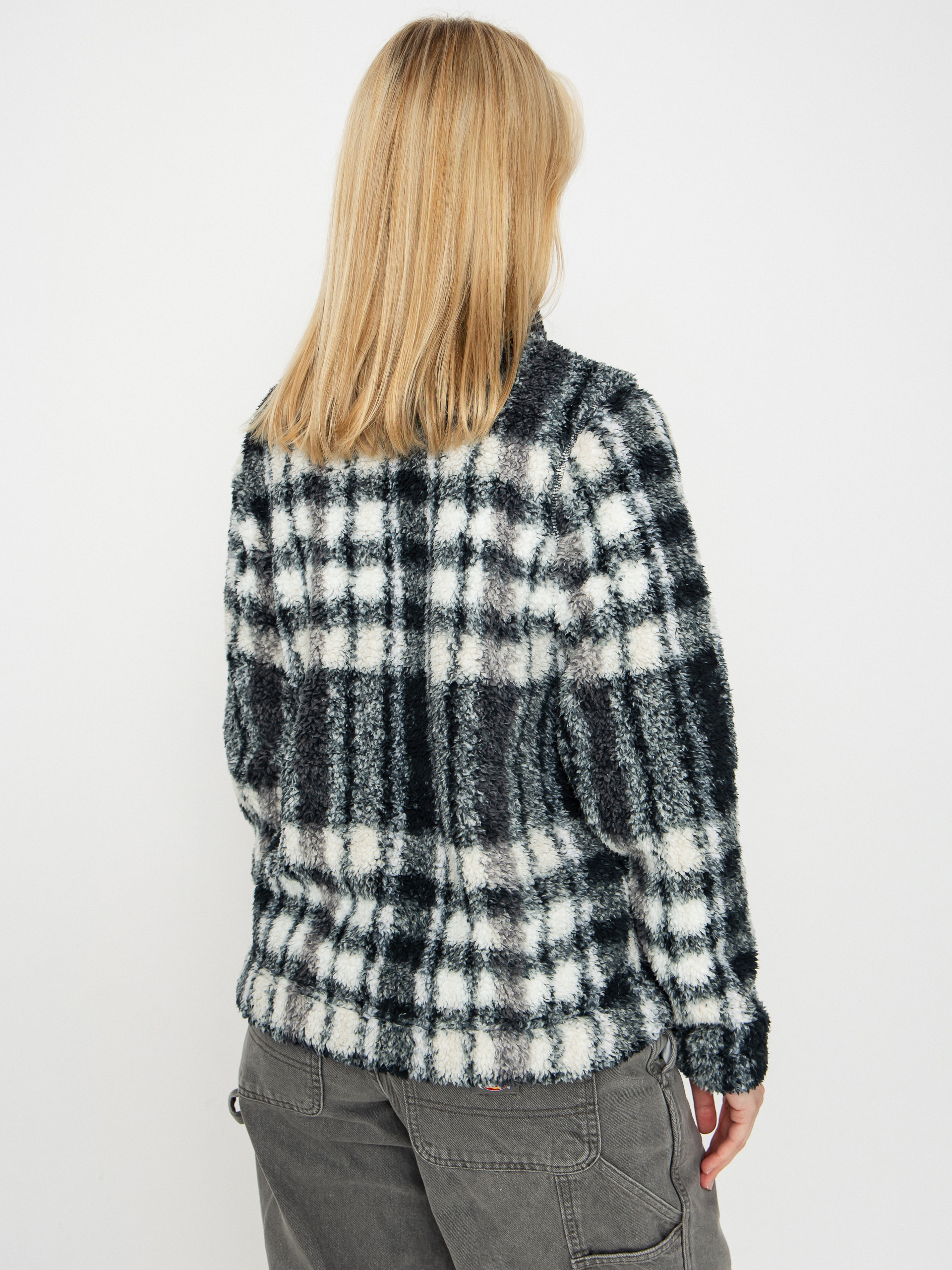 Damski Polar Columbia West Bend 1/4 Zip II (black herringplaid)