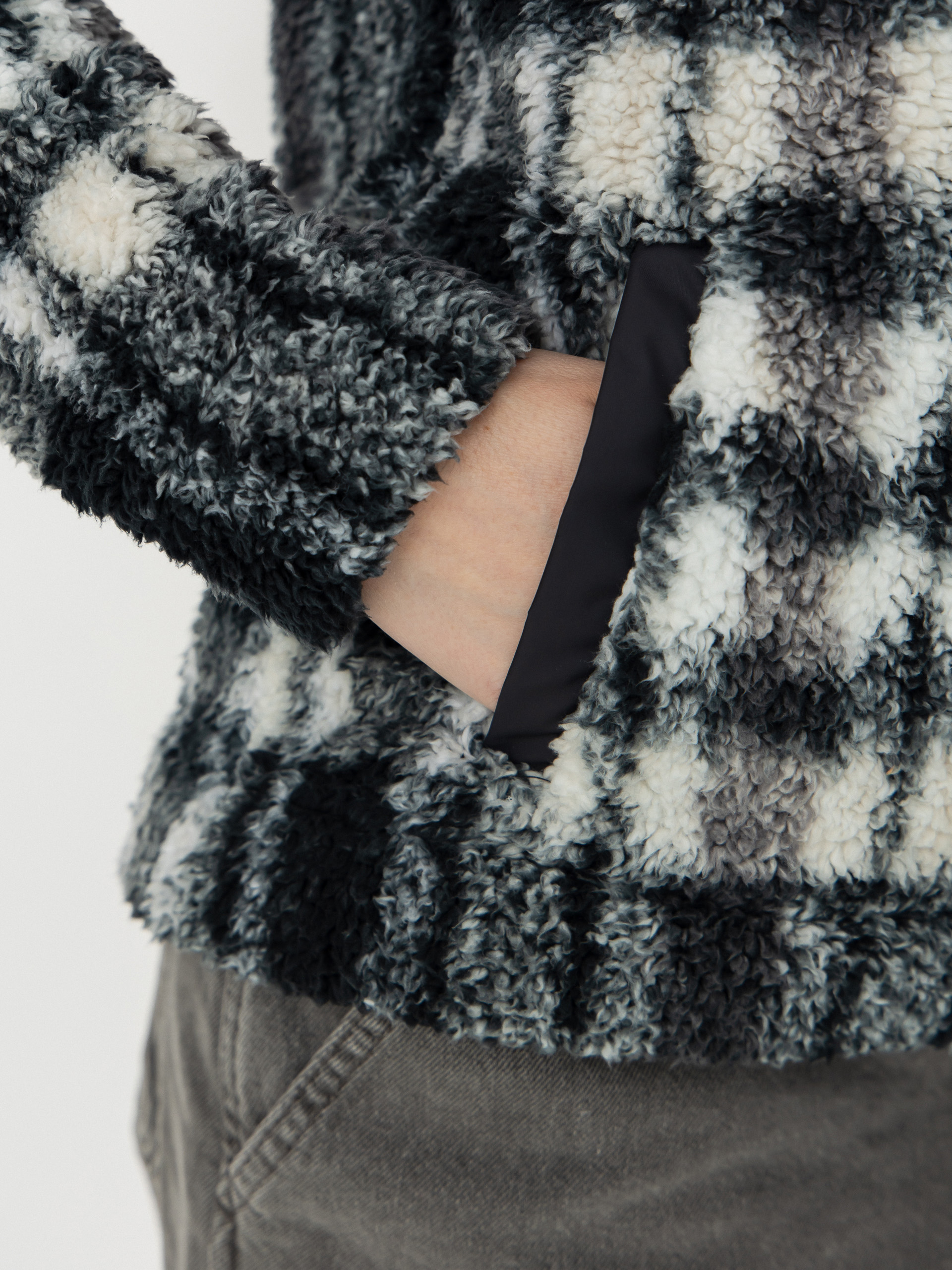 Damski Polar Columbia West Bend 1/4 Zip II (black herringplaid)