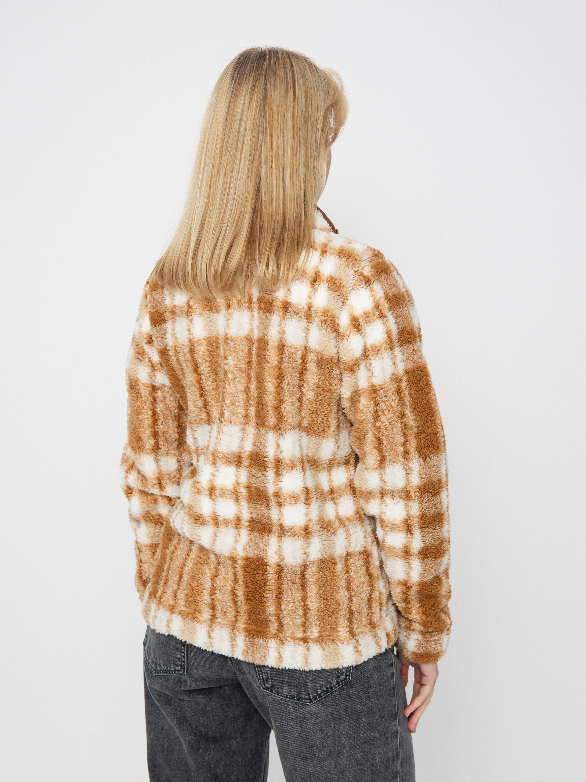 Polar Columbia West Bend 1/4 Zip II Wmn (camel brown herringplaid)
