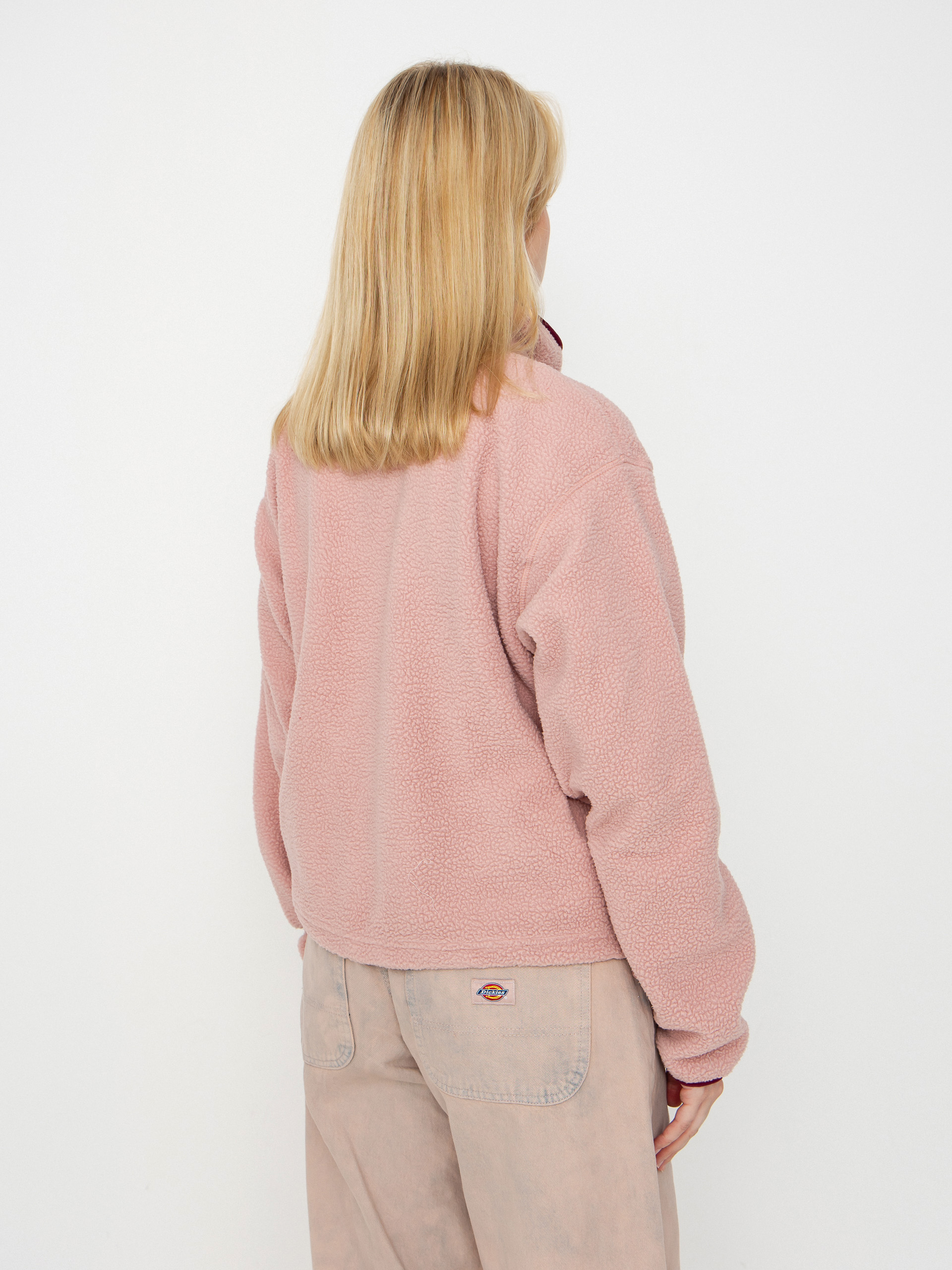 Damski Polar Columbia Helvetia II Cropped Half Snap (eraser pink/fig/rich wine)