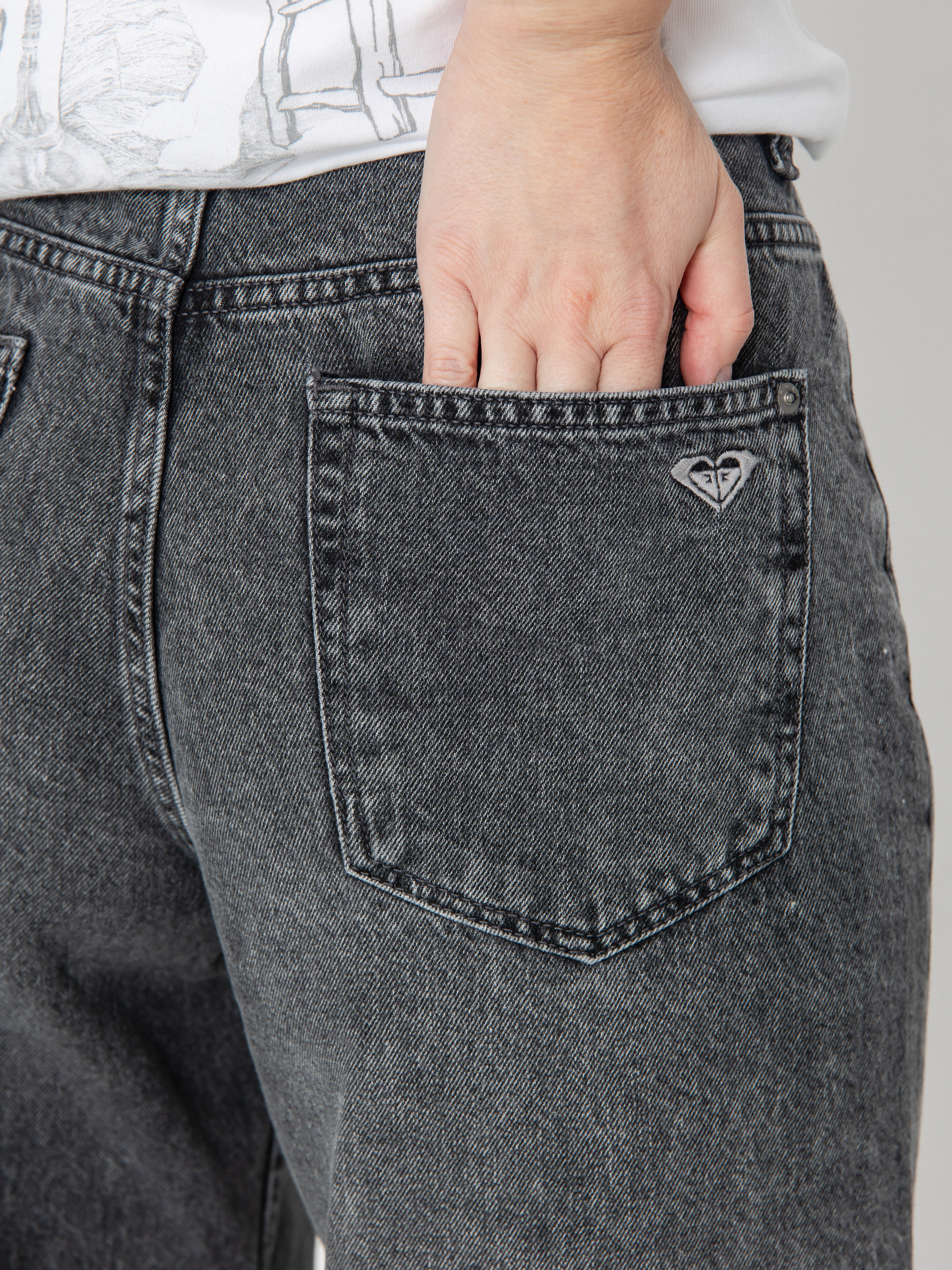 Spodnie Roxy Milla Wide Leg Regular Mid Gr Wmn (mid grey)