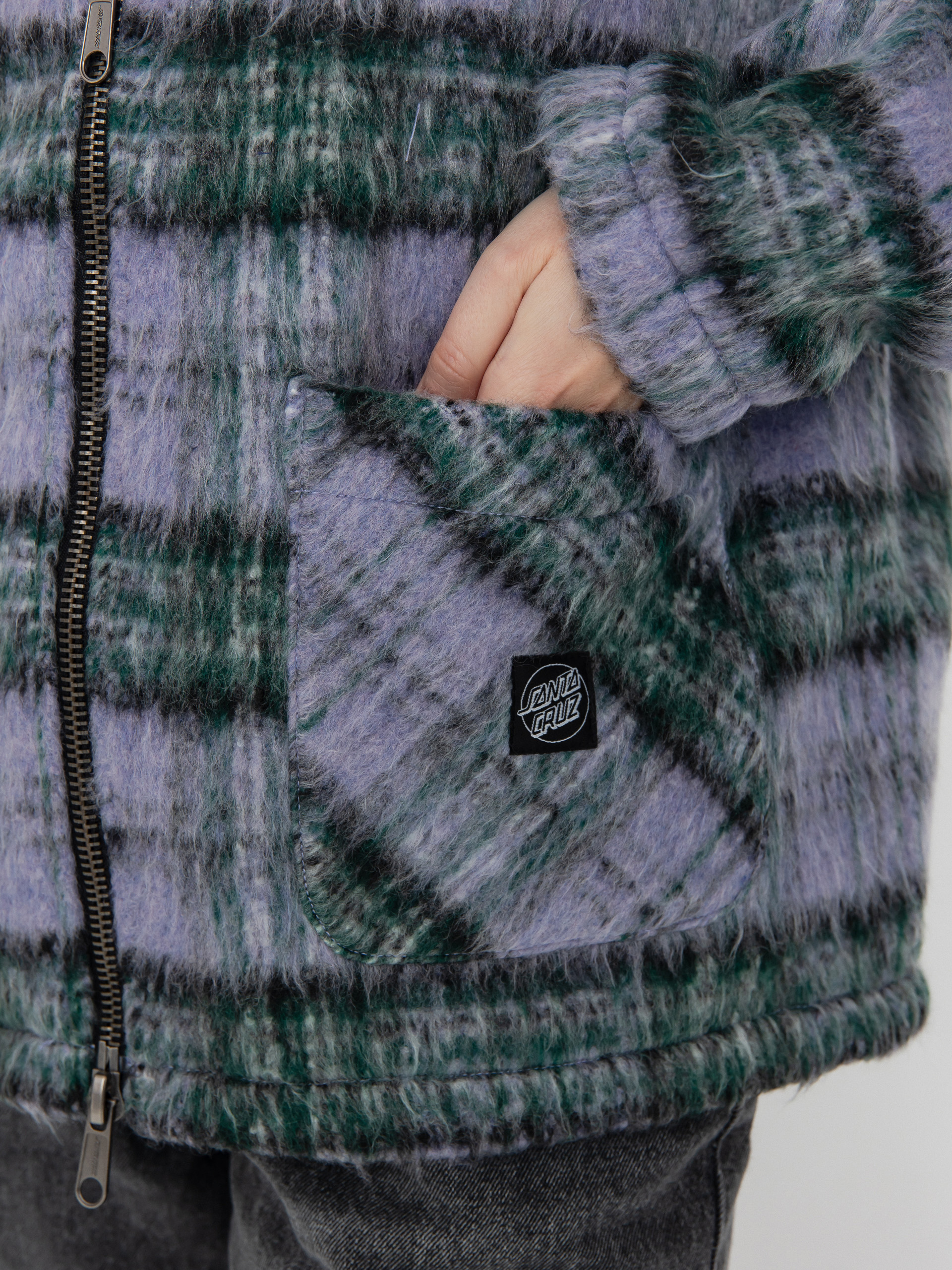 Kurtka Santa Cruz Harbour Wmn (purple/green check)