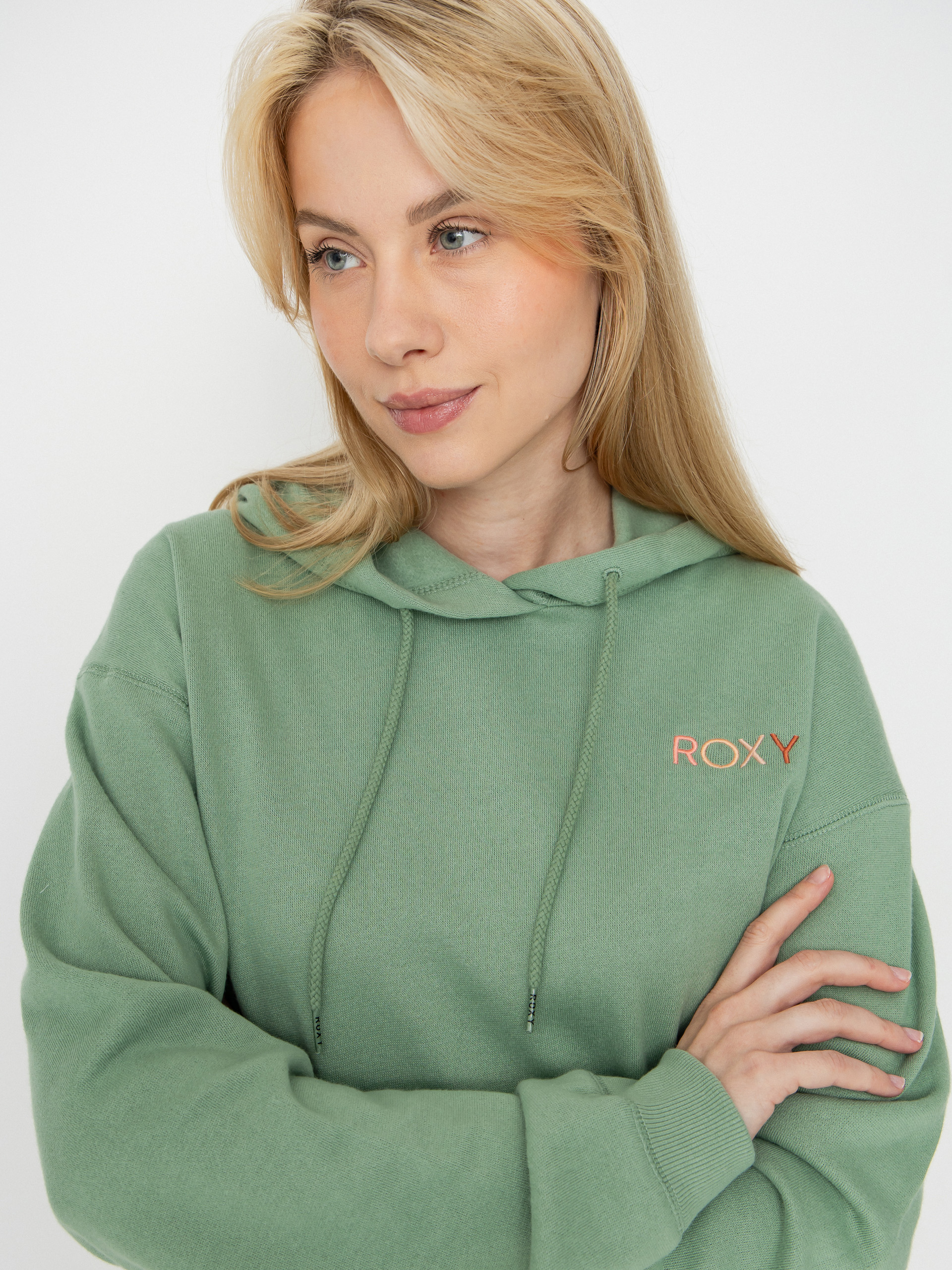 Bluza z kapturem Roxy Saturdaze HD Wmn (basil)