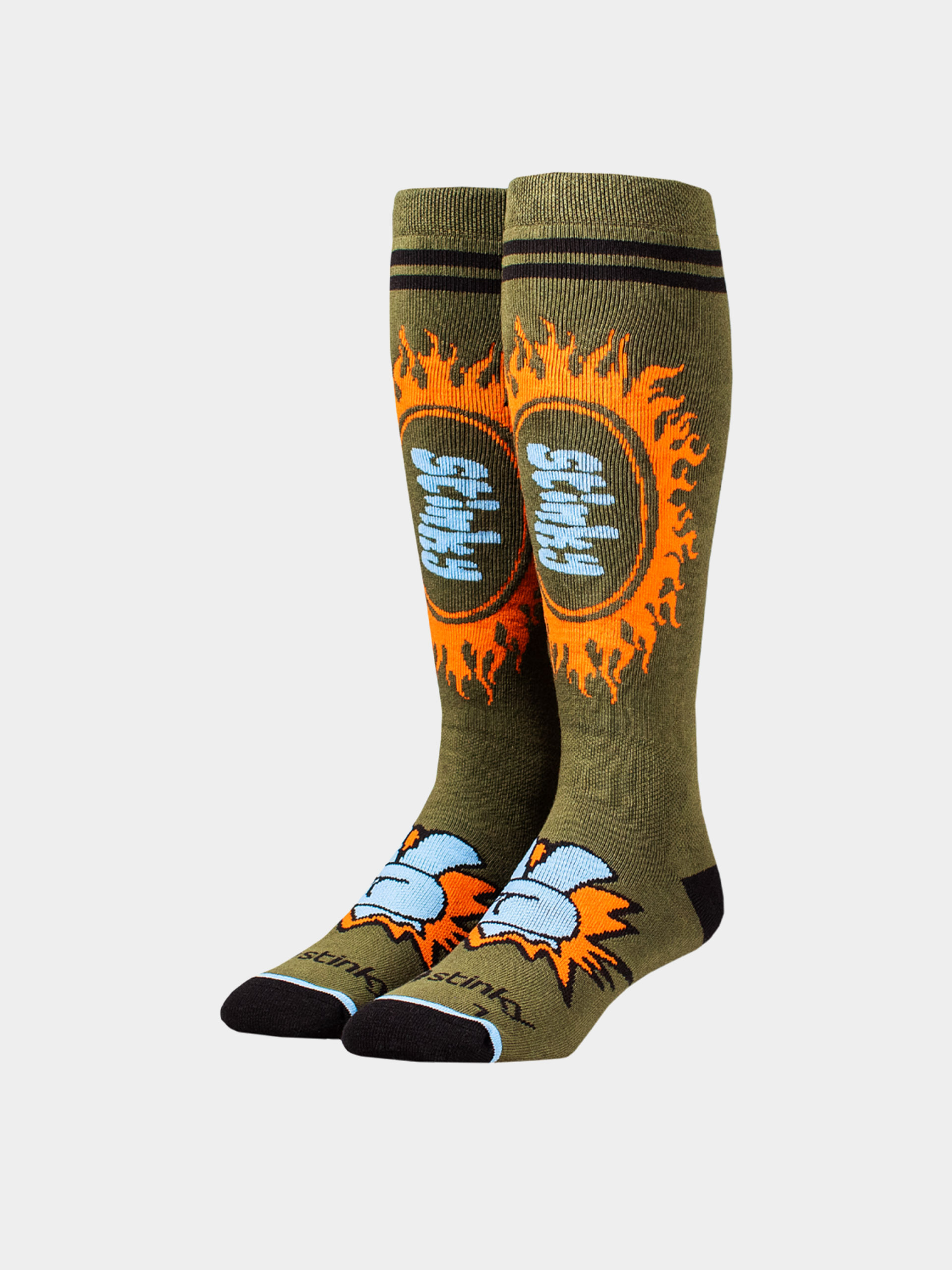 Skarpety Stinky Socks Peace Out (sunburst green)