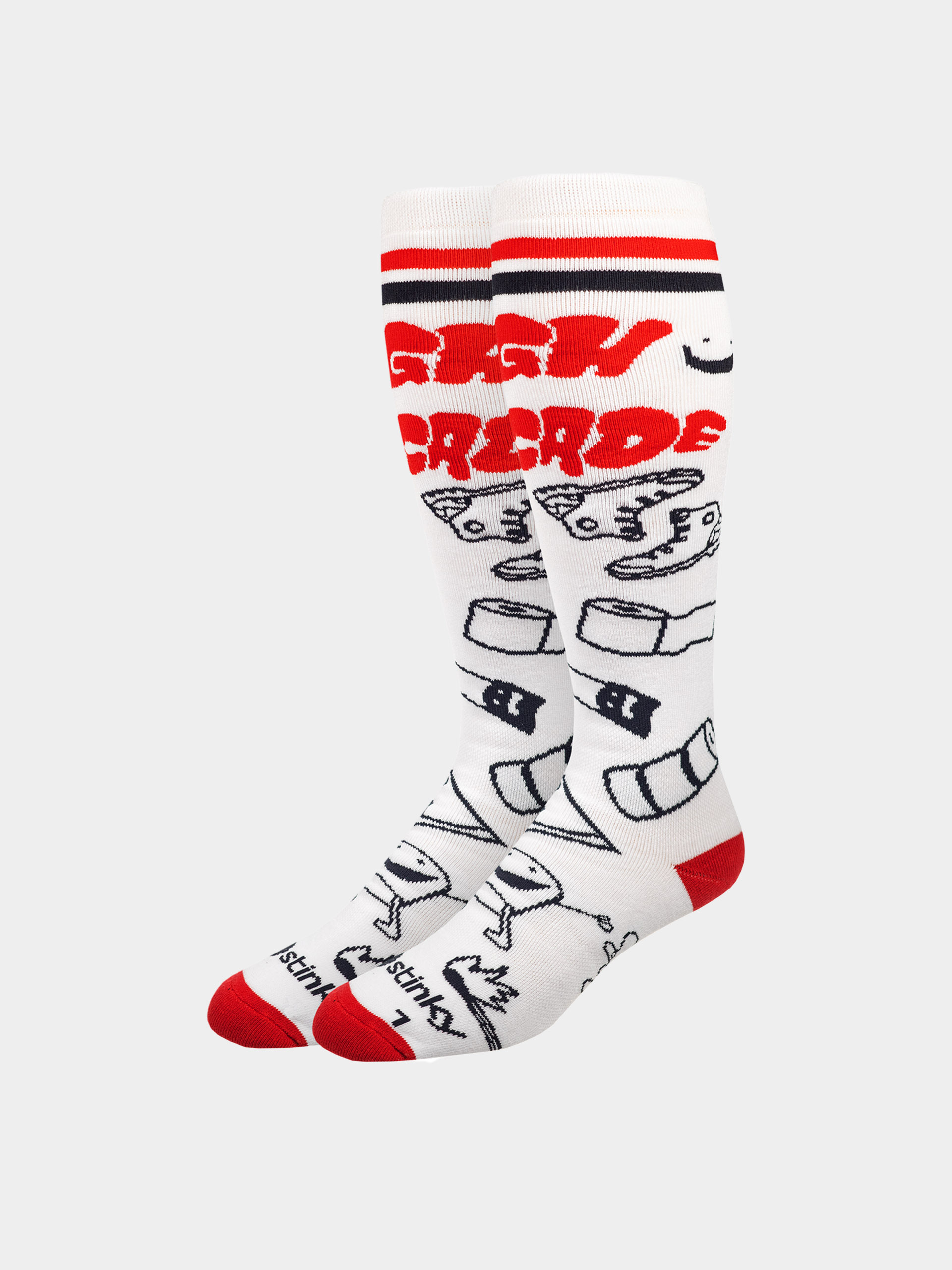 Skarpety Stinky Socks X Hcsc (white/red)