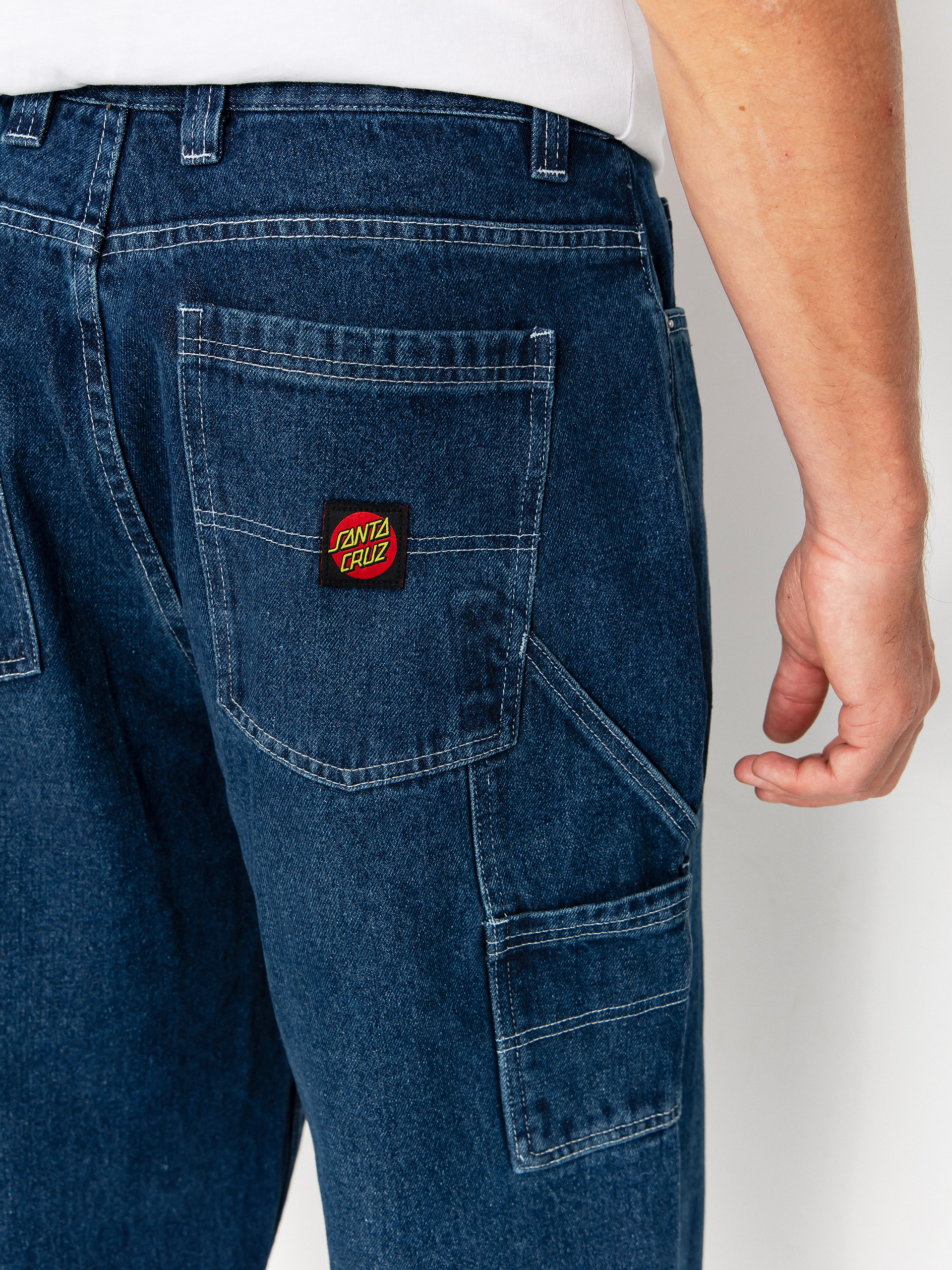 Spodnie Santa Cruz Carpenter (dark denim/white)